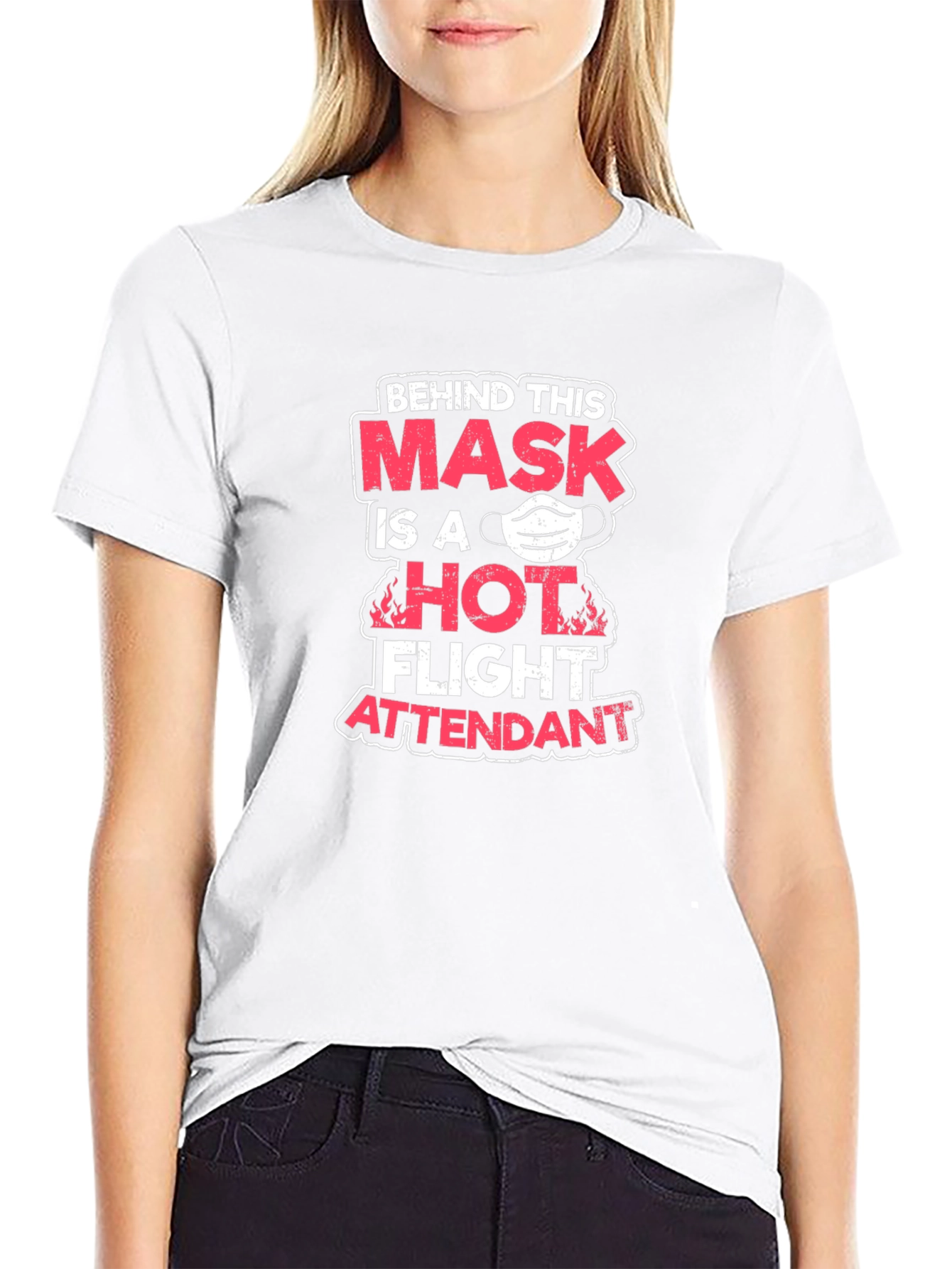 Hot Flight Attendant Mask T-Shirt