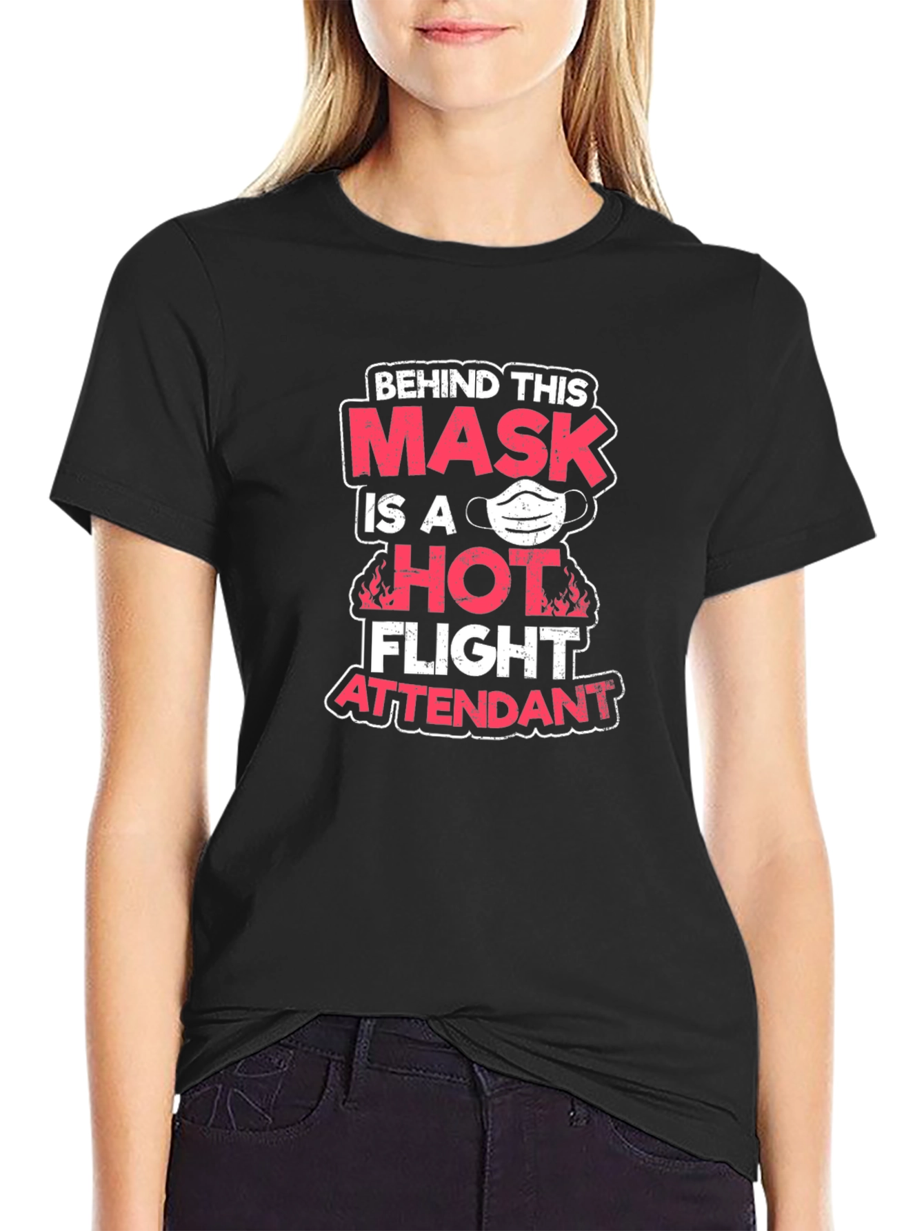 Hot Flight Attendant Mask T-Shirt