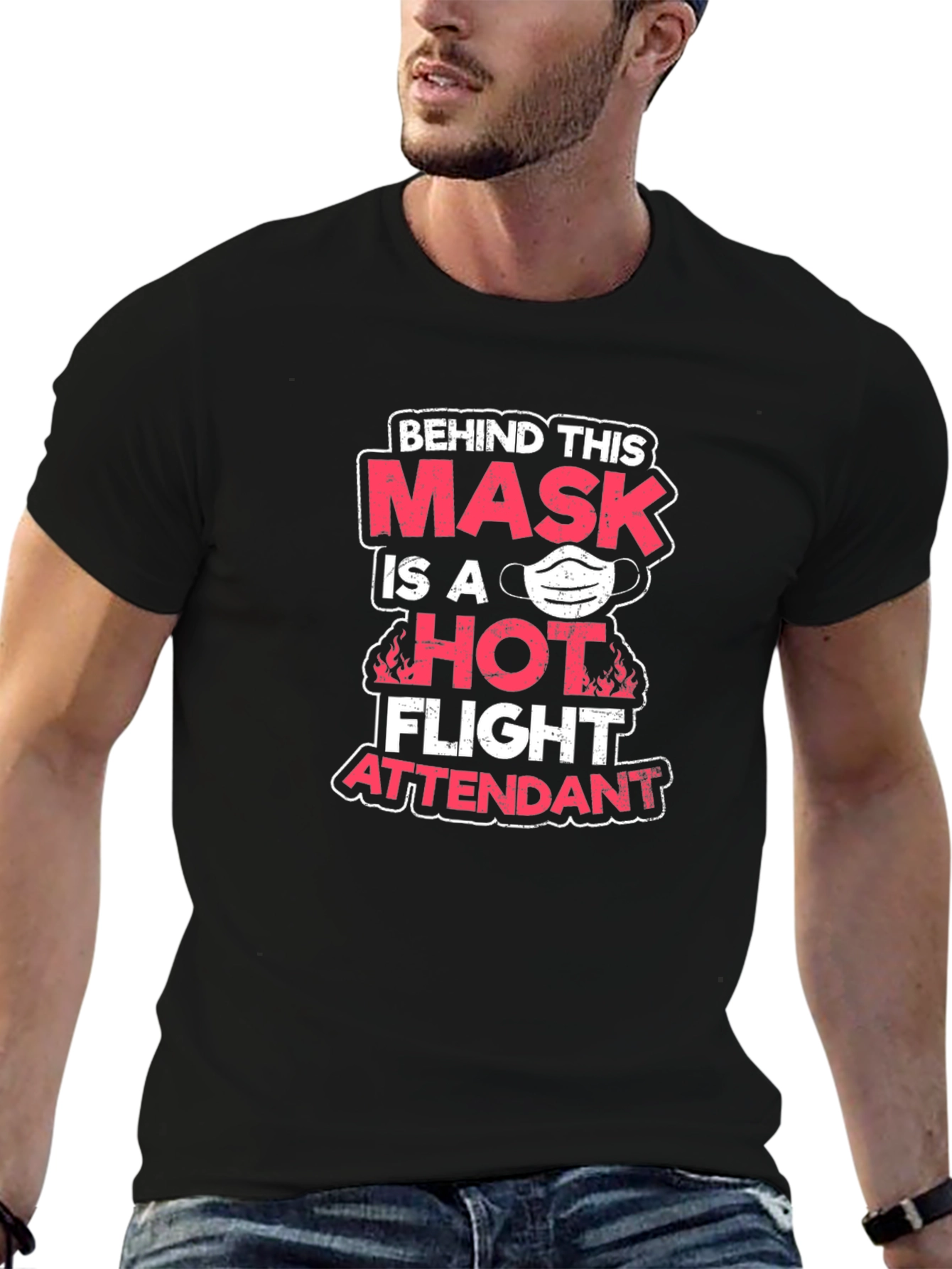 Hot Flight Attendant Mask T-Shirt