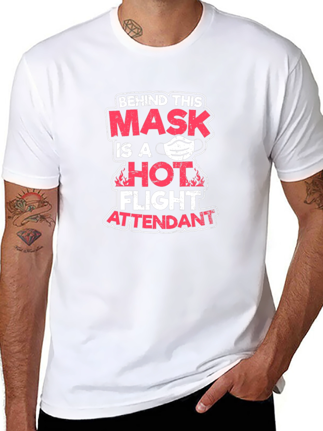 Hot Flight Attendant Mask T-Shirt