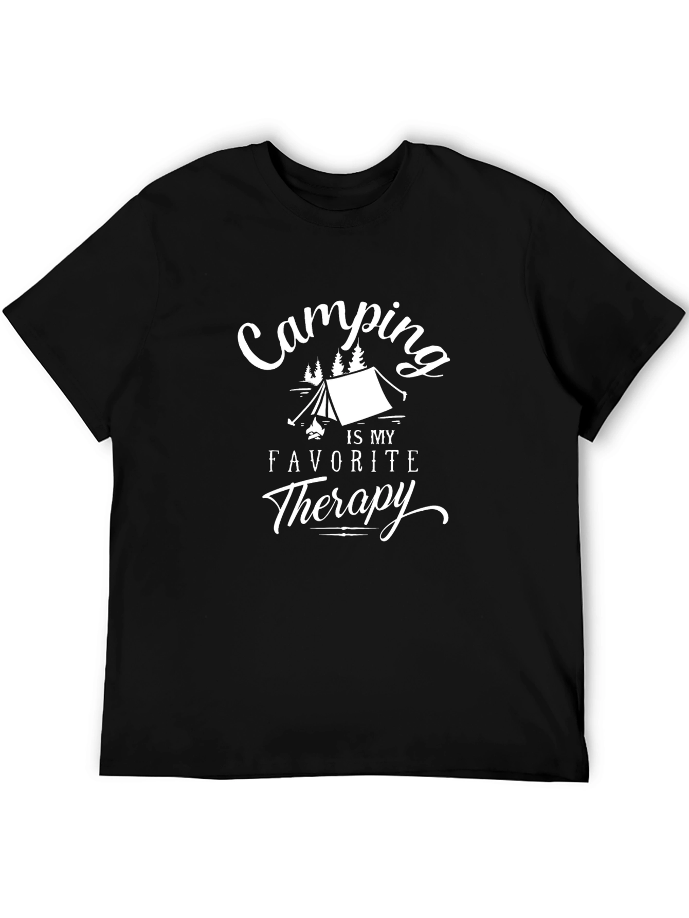 Camping Therapy Black Graphic Tee