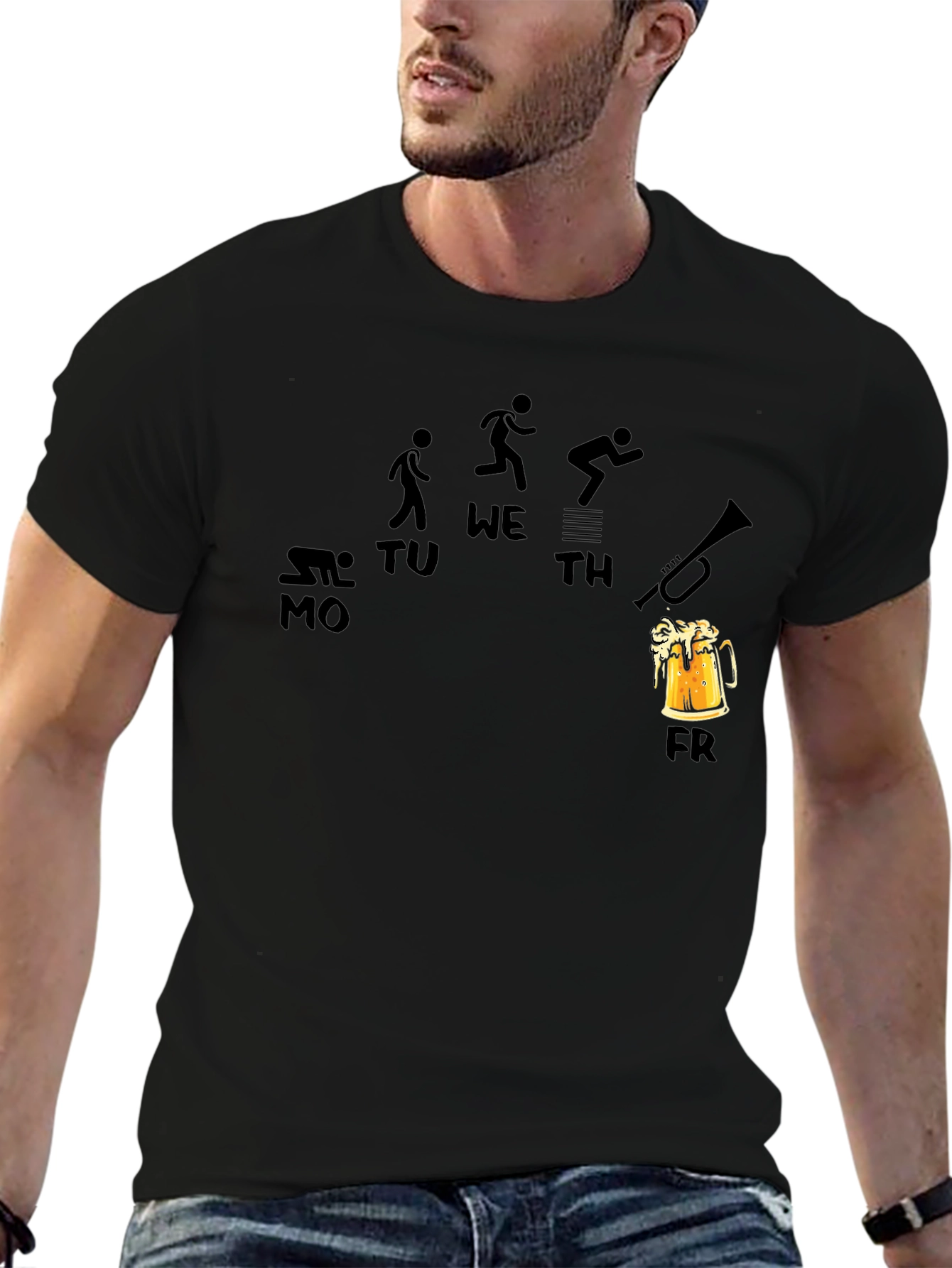 Work Week to Weekend Black T-Shirt