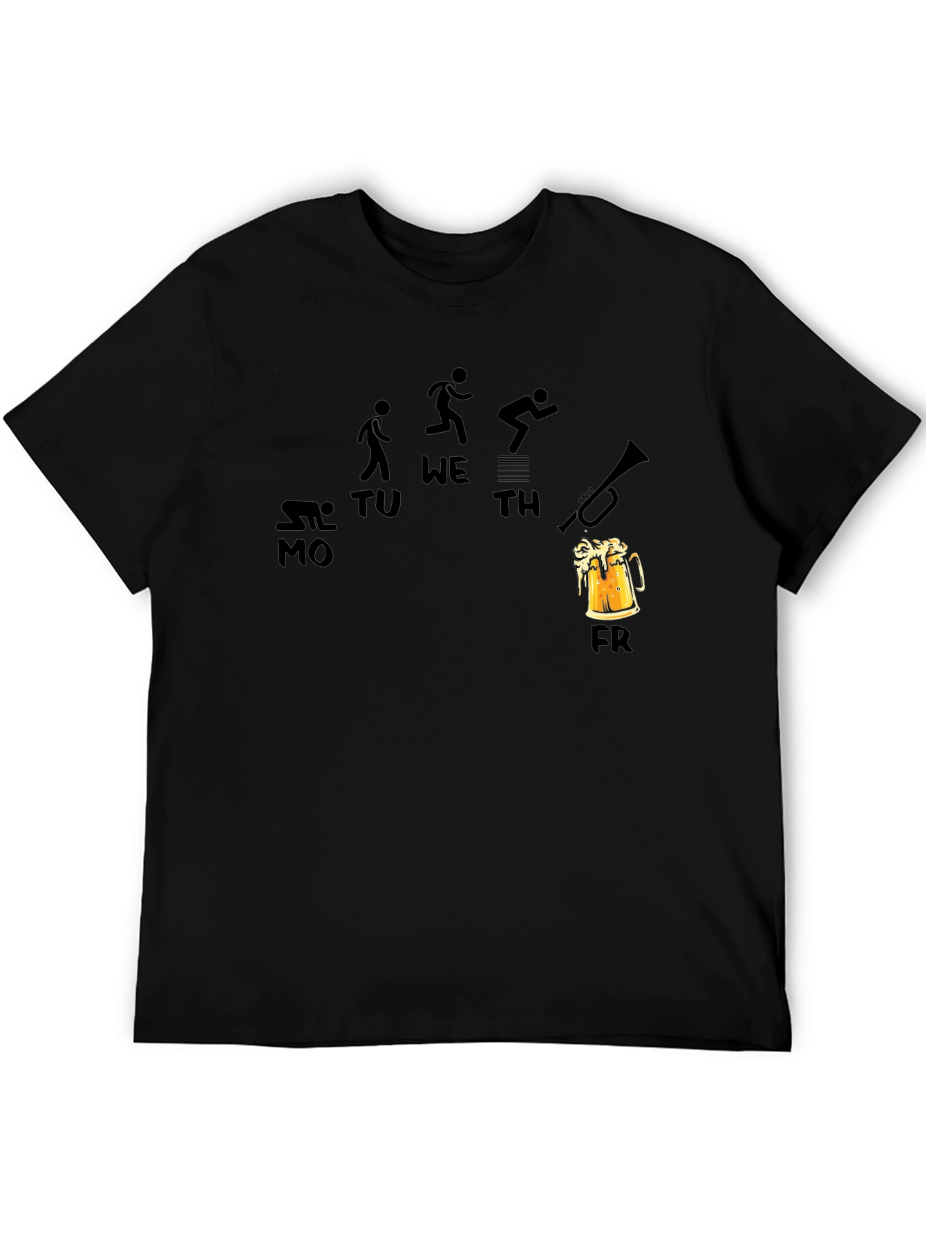 Work Week to Weekend Black T-Shirt