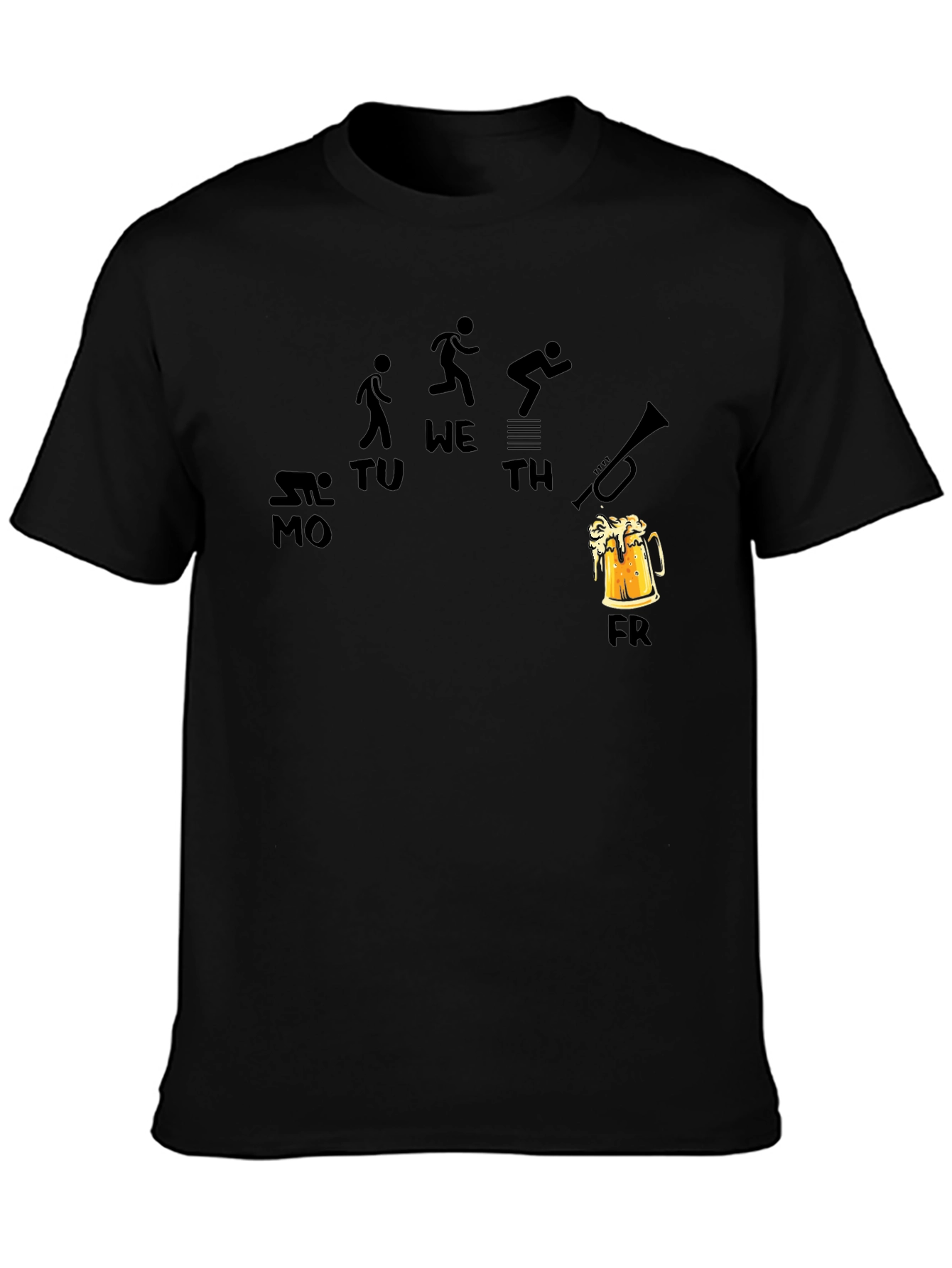 Work Week to Weekend Black T-Shirt