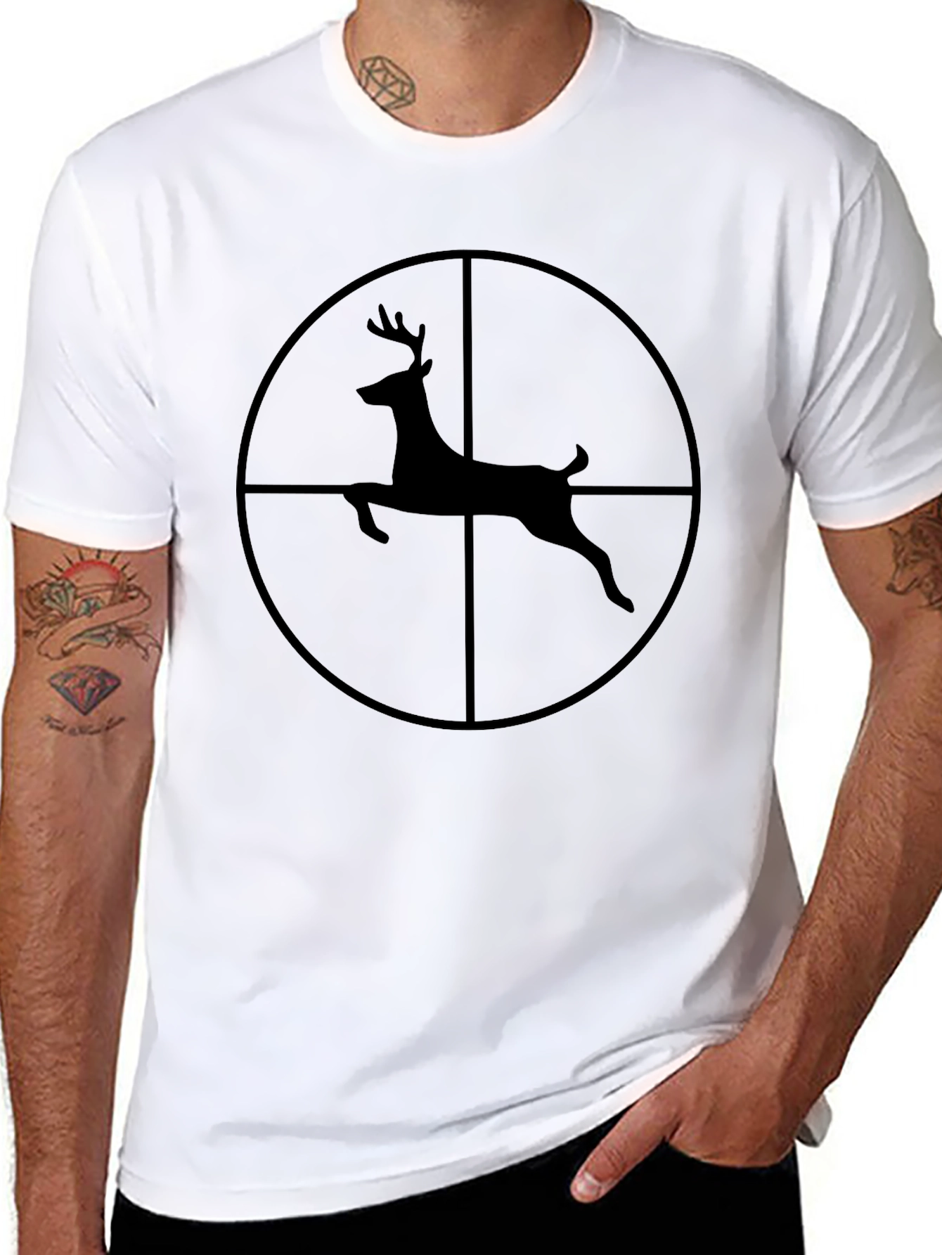 Deer Target Graphic Tee - Hunting Season T-Shirt