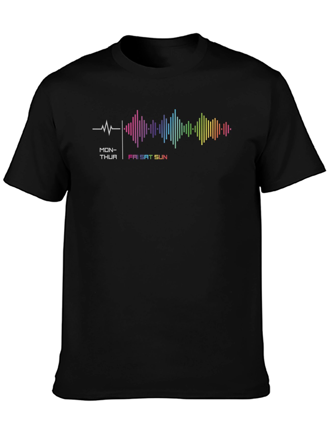 Weekend Vibes Graphic Tee - Black T-Shirt