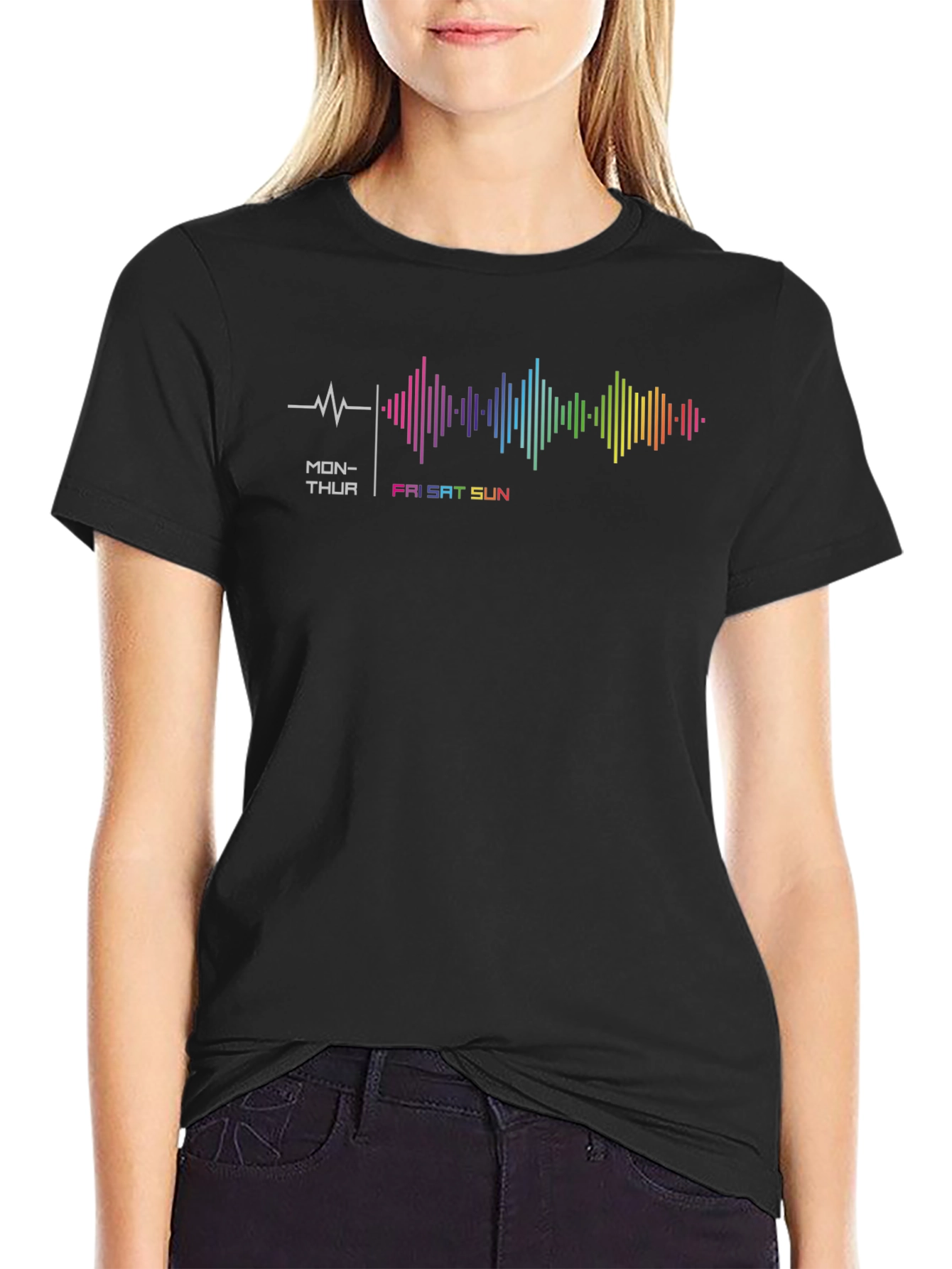 Weekend Vibes Graphic Tee - Black T-Shirt