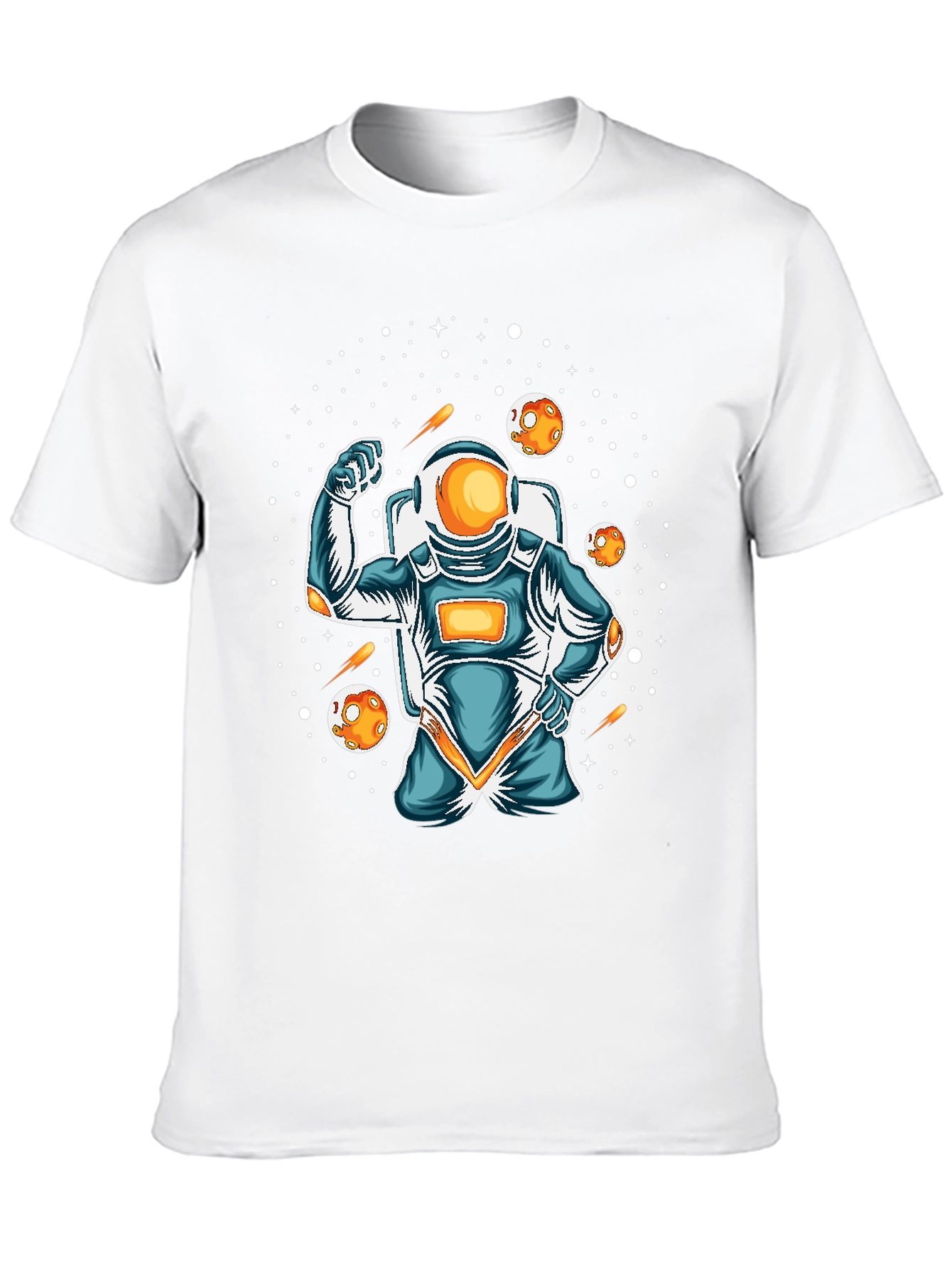 Astronaut Flexing Graphic T-Shirt - Space Lover Apparel