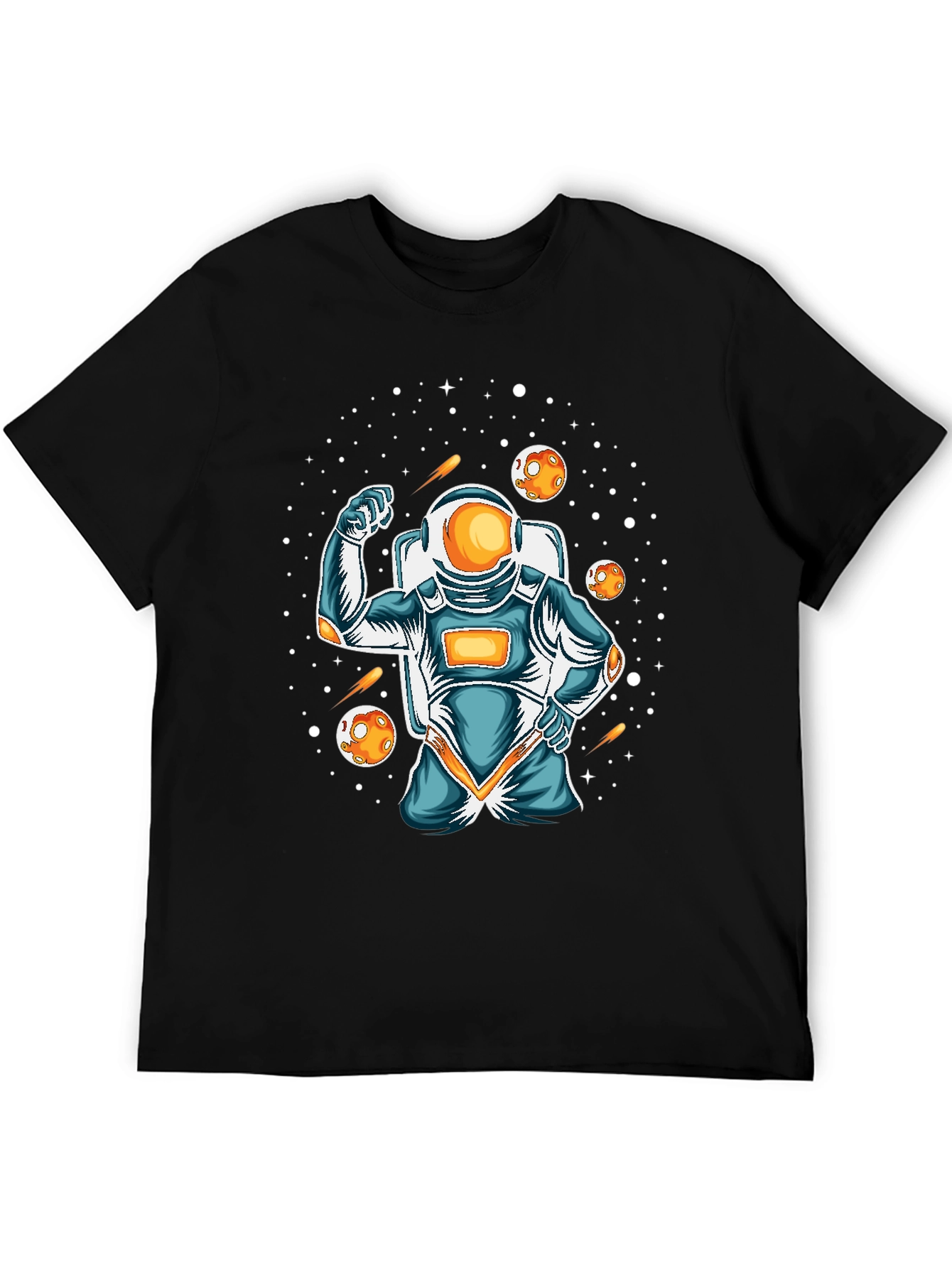 Astronaut Flexing Graphic T-Shirt - Space Lover Apparel