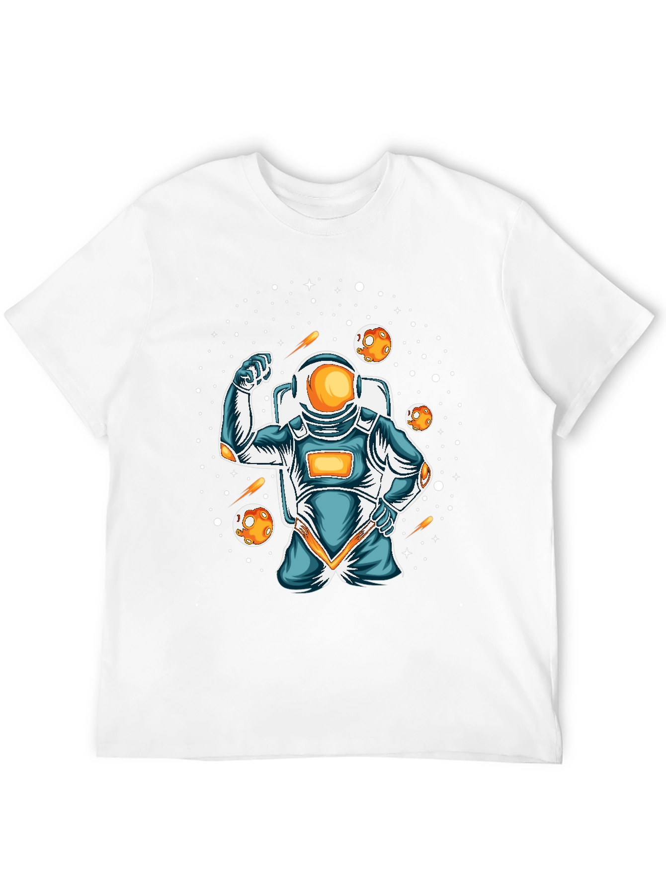 Astronaut Flexing Graphic T-Shirt - Space Lover Apparel