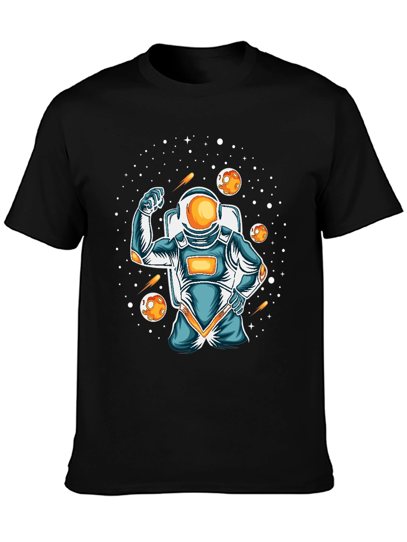Astronaut Flexing Graphic T-Shirt - Space Lover Apparel
