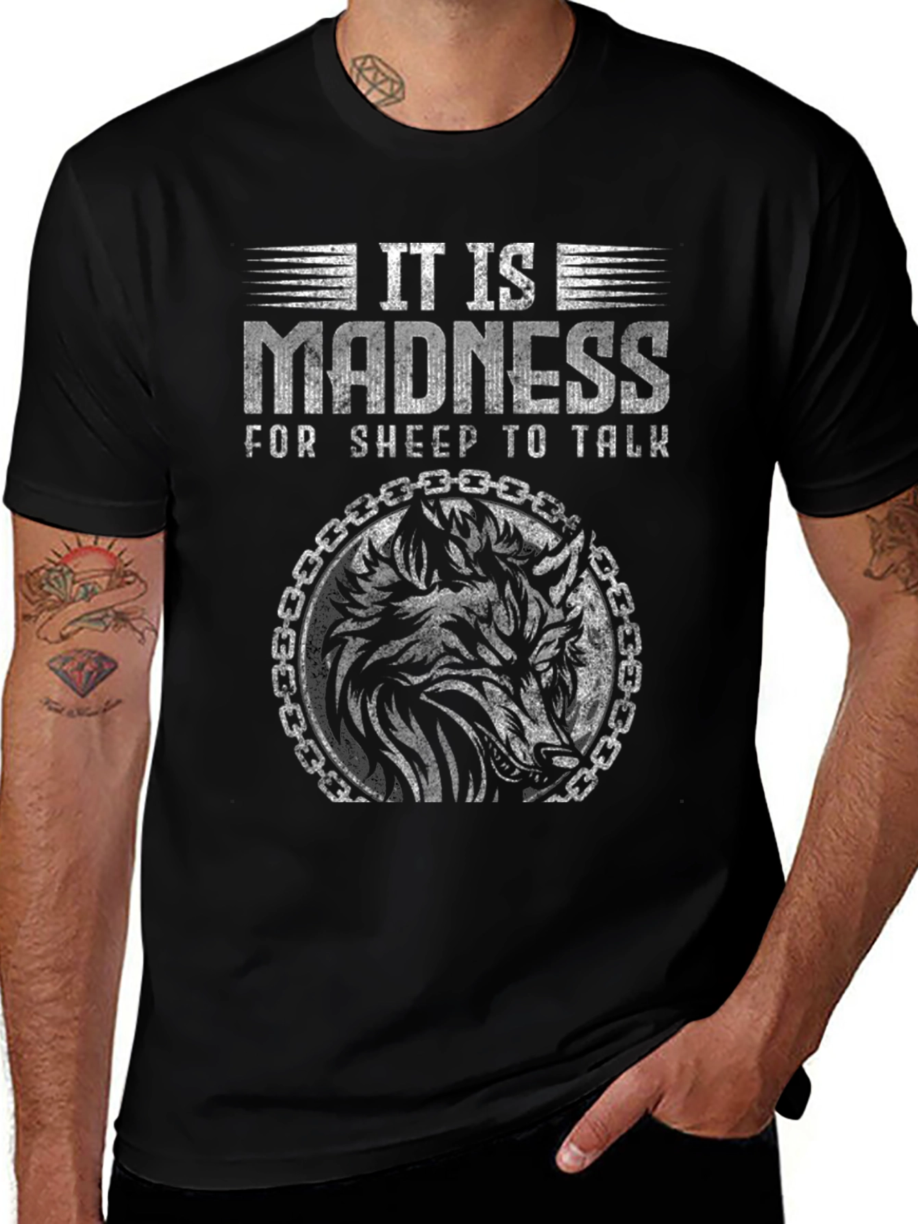 It is Madness Wolf Graphic Tee - Black