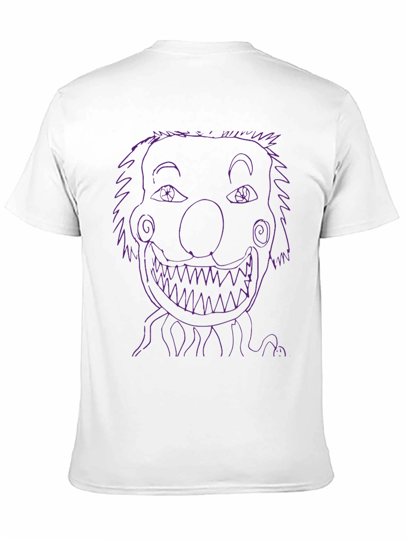 Creepy Clown Face T-Shirt - Mens Black Graphic Tee