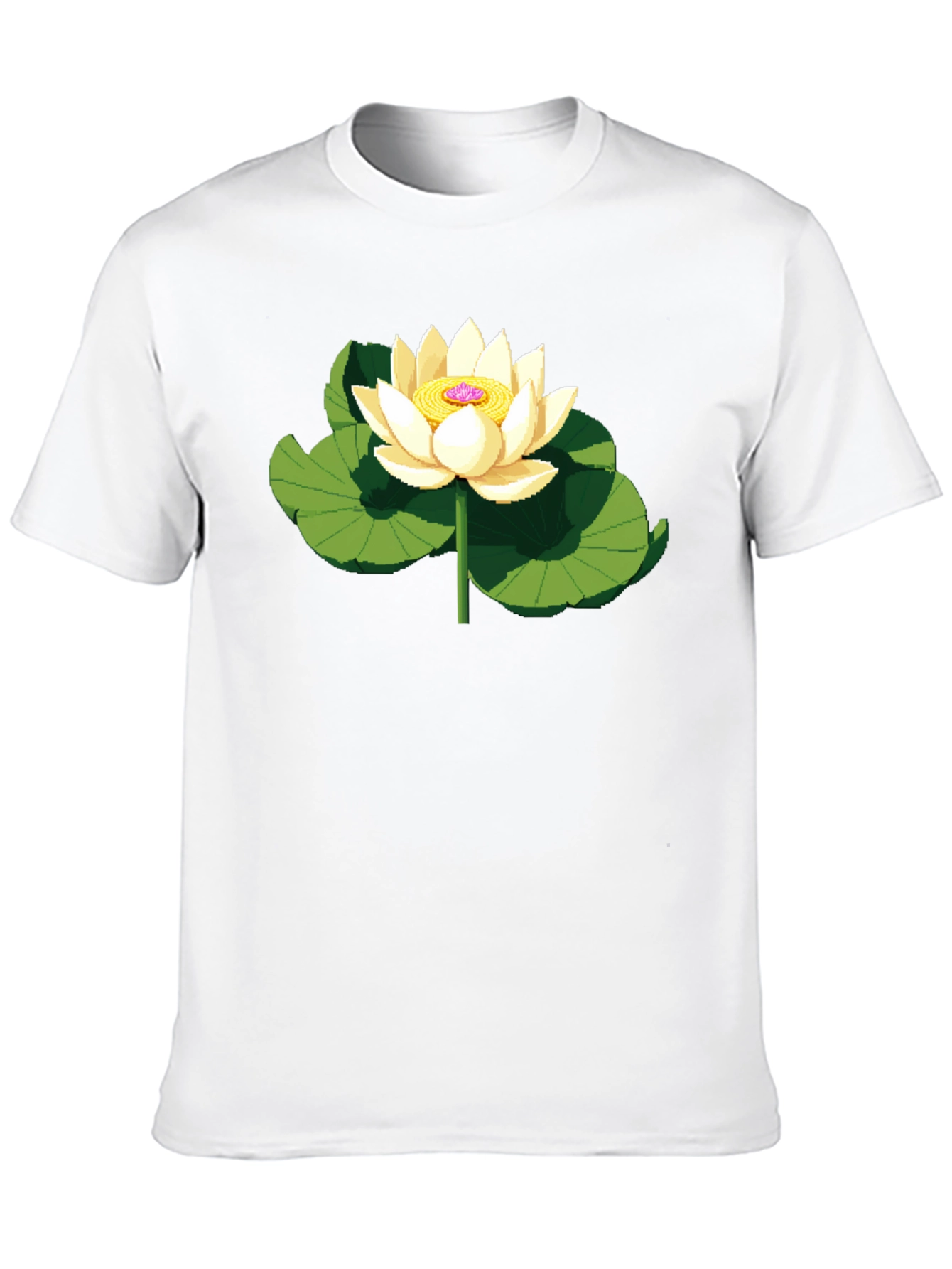 Lotus Flower Graphic Black T-Shirt