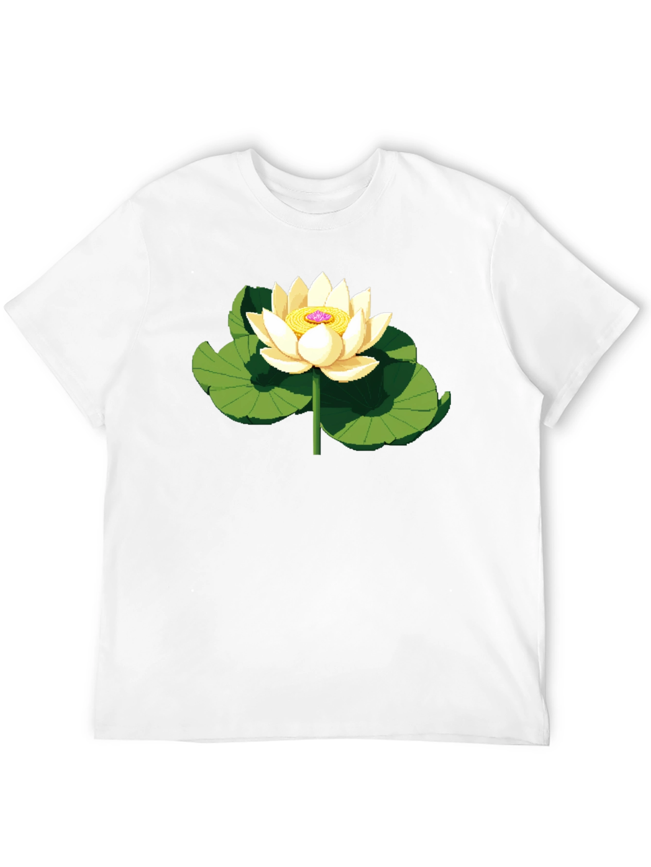 Lotus Flower Graphic Black T-Shirt