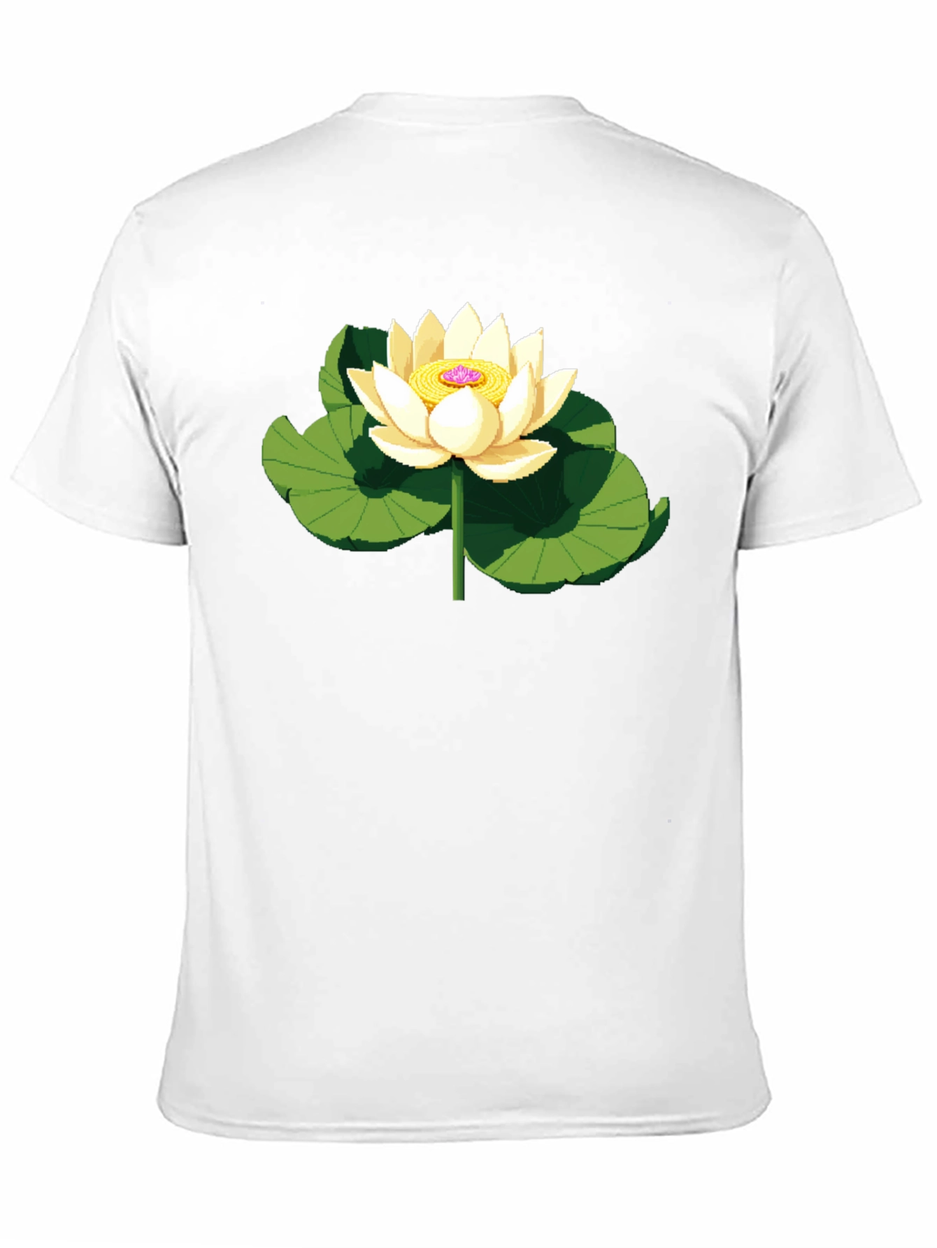 Lotus Flower Graphic Black T-Shirt