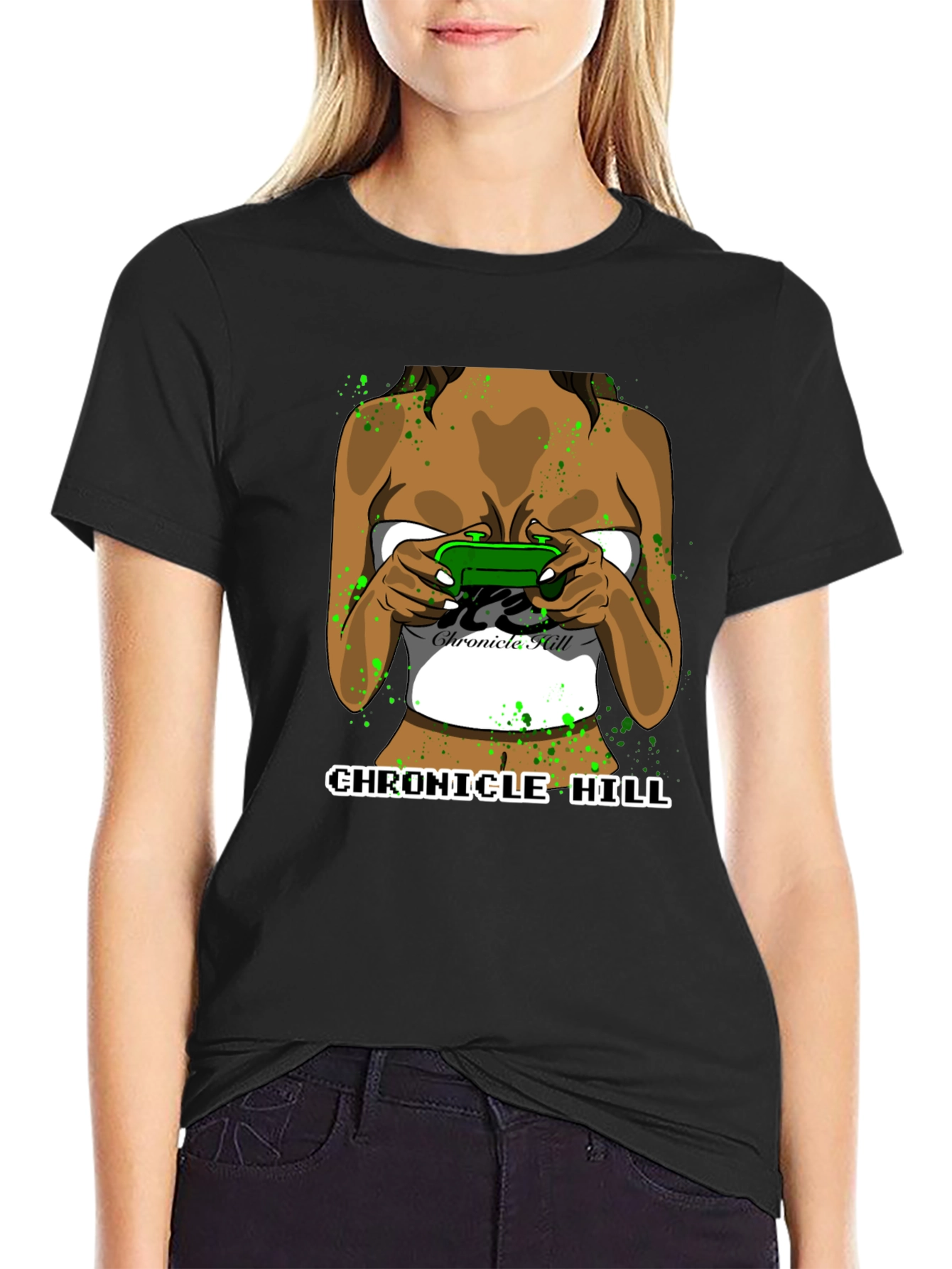 Chronicle Hill Gamer Girl Graphic Tee - Black