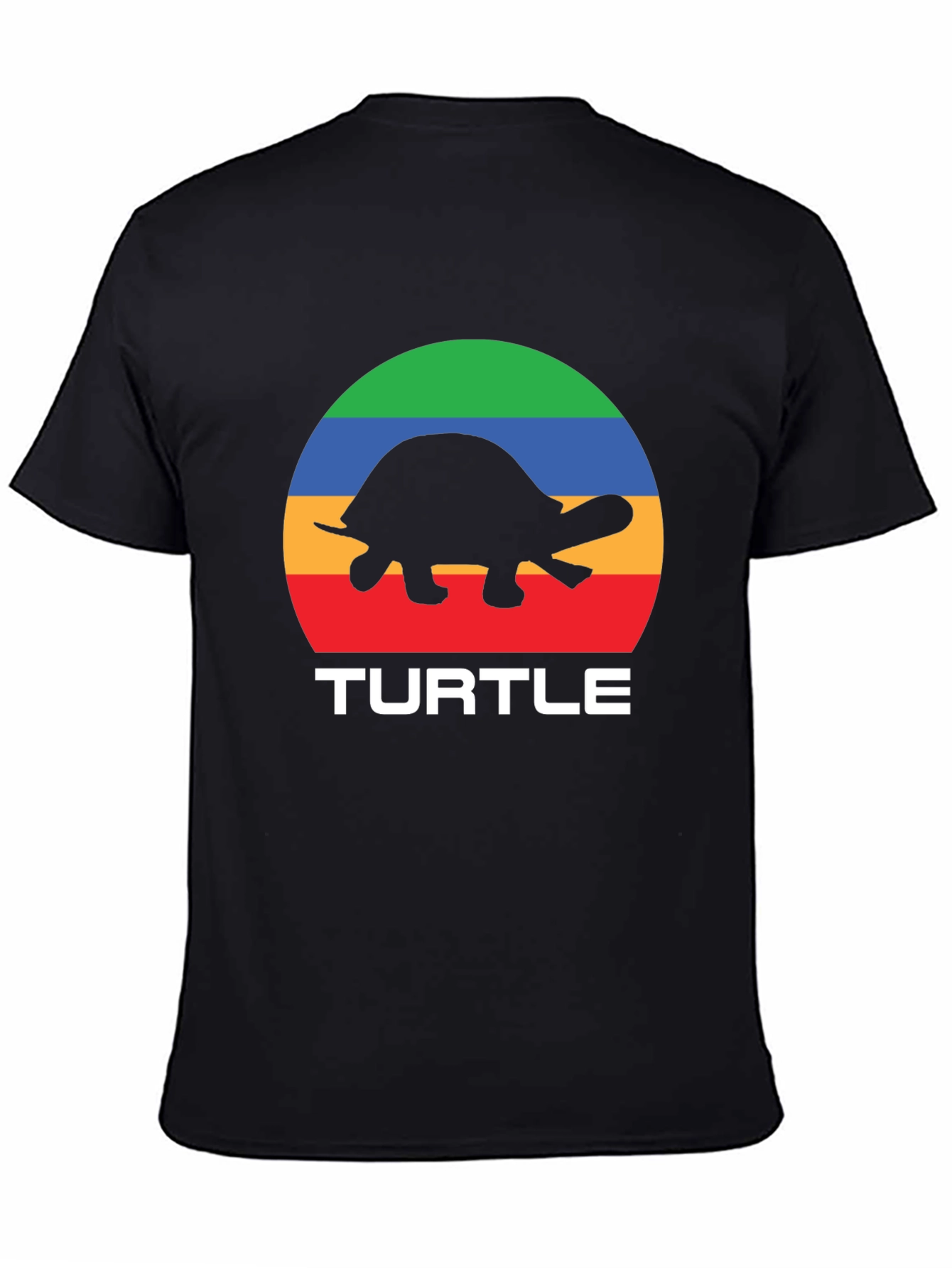 Retro Turtle Graphic T-Shirt - Black