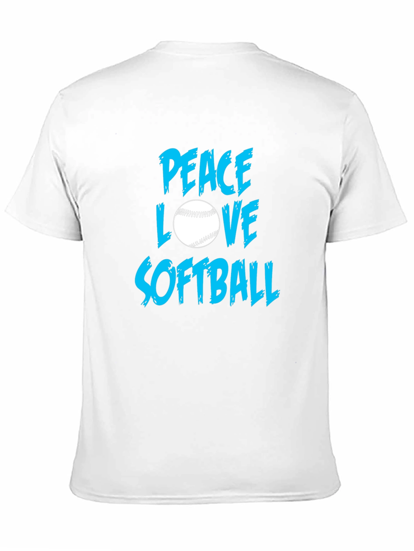 Peace Love Softball Black T-Shirt
