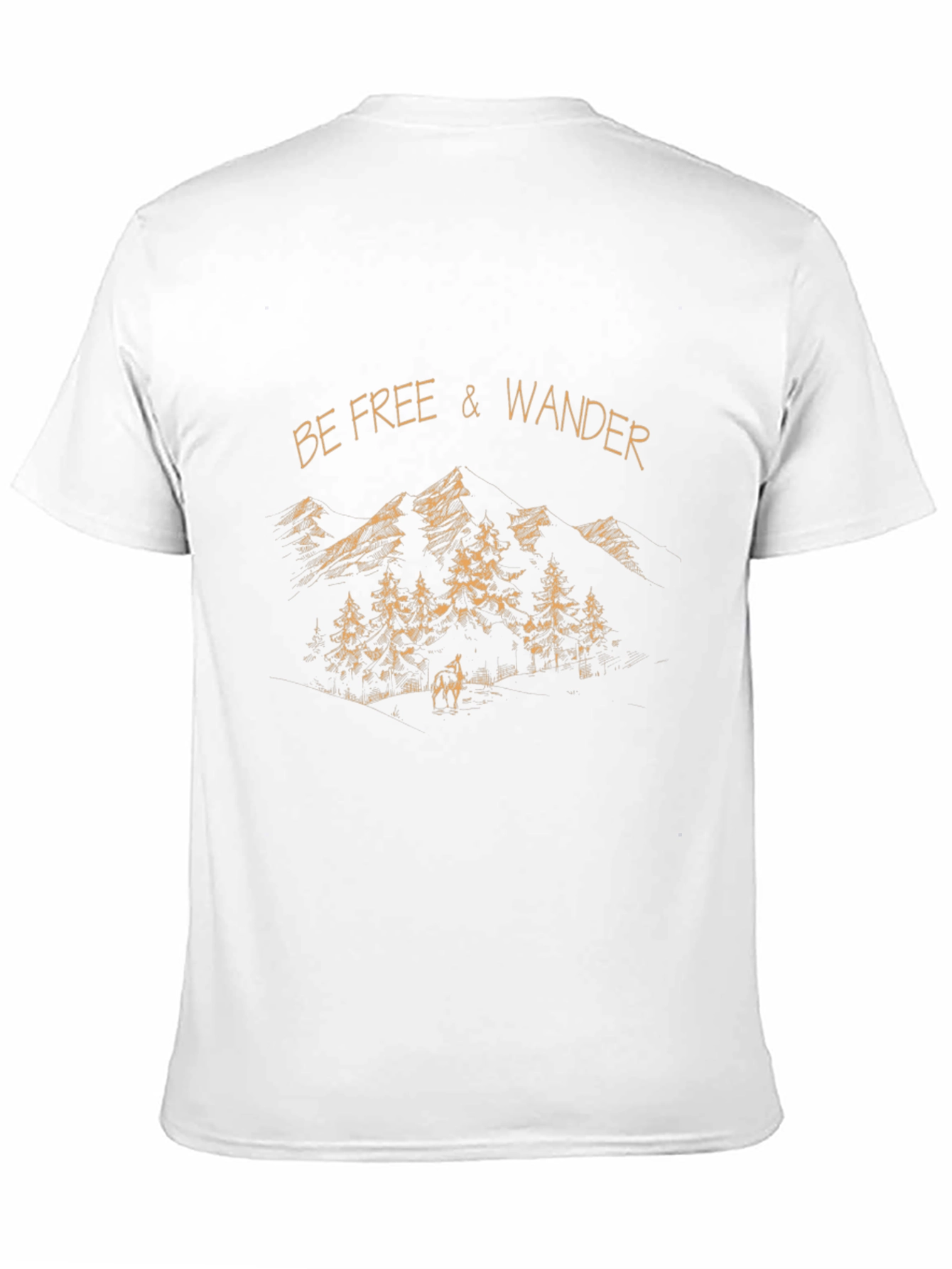 Be Free & Wander Graphic T-Shirt - Black