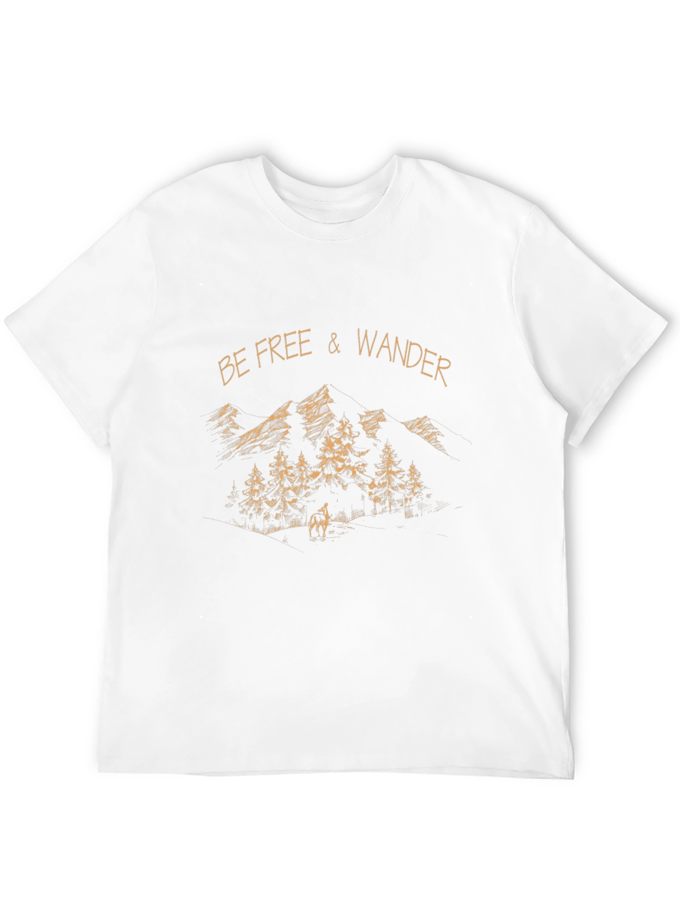 Be Free & Wander Graphic T-Shirt - Black