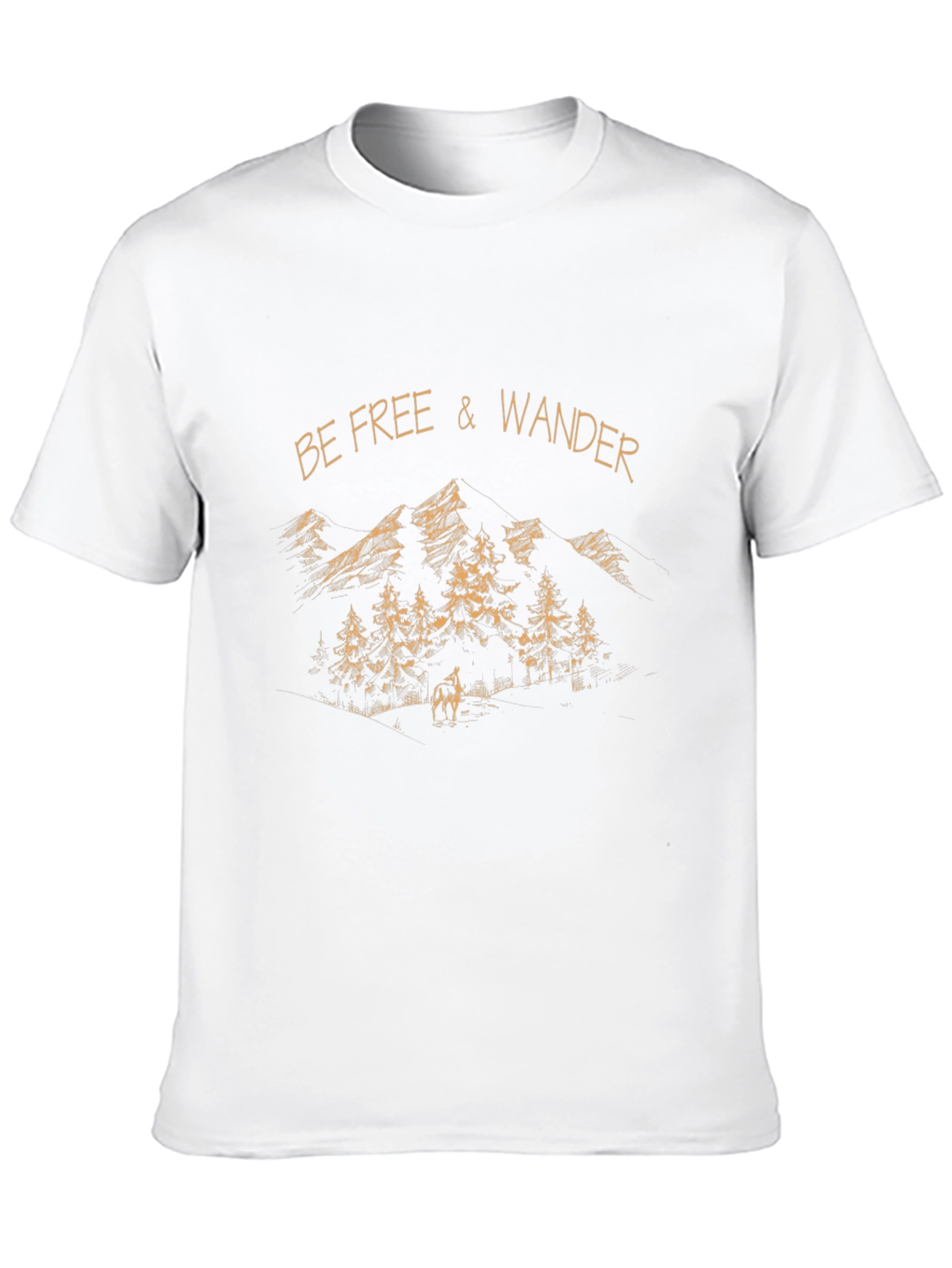 Be Free & Wander Graphic T-Shirt - Black