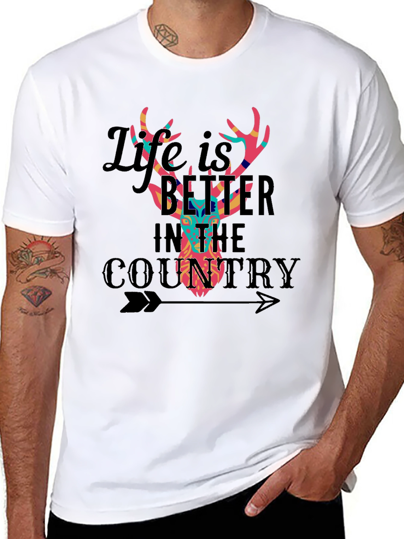 Life is Better in the Country Deer T-Shirt