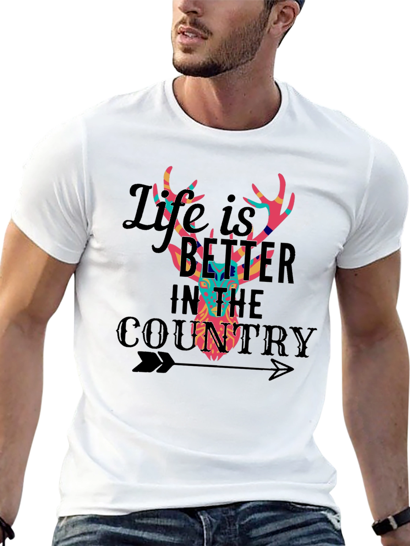 Life is Better in the Country Deer T-Shirt