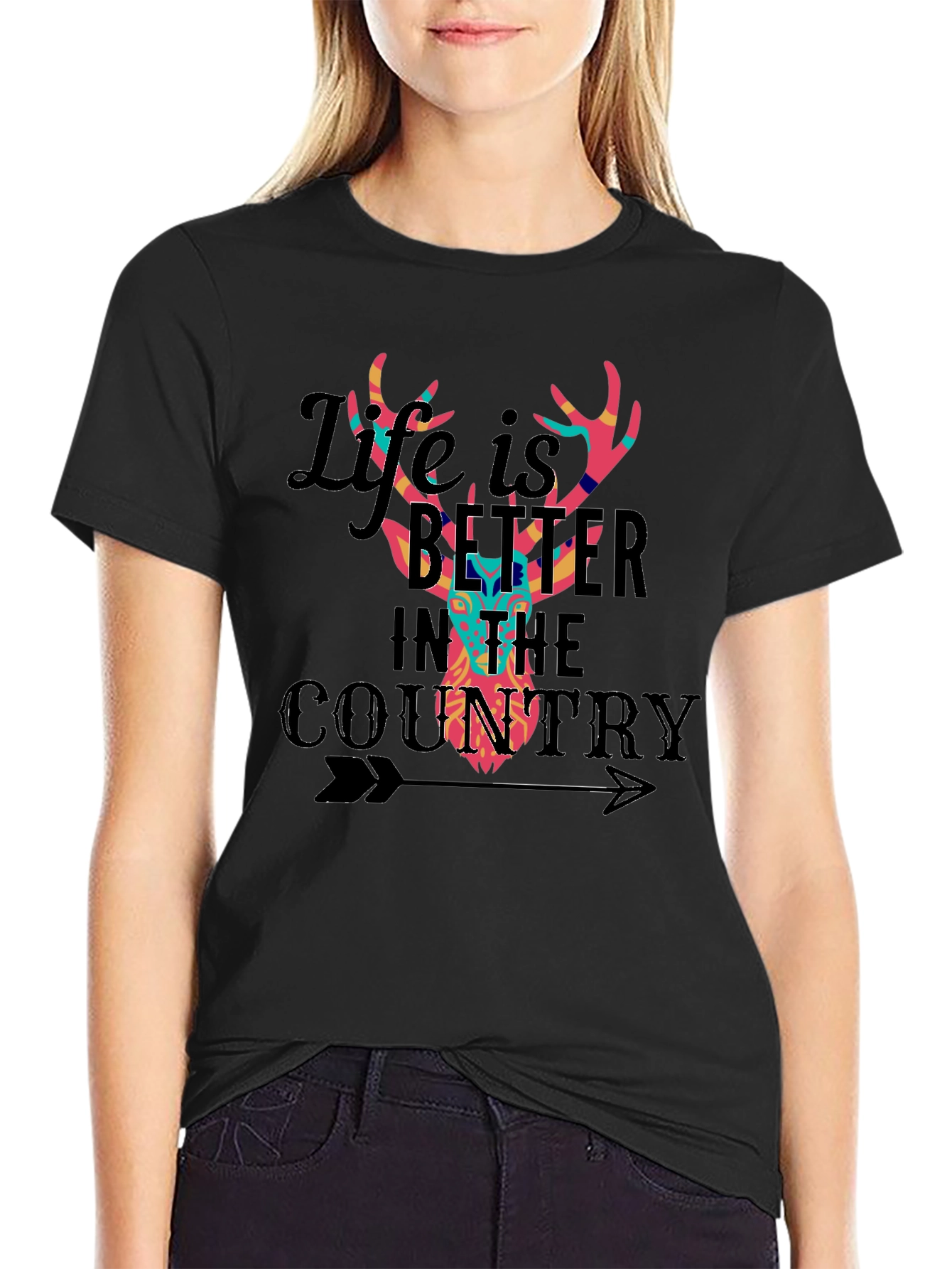 Life is Better in the Country Deer T-Shirt