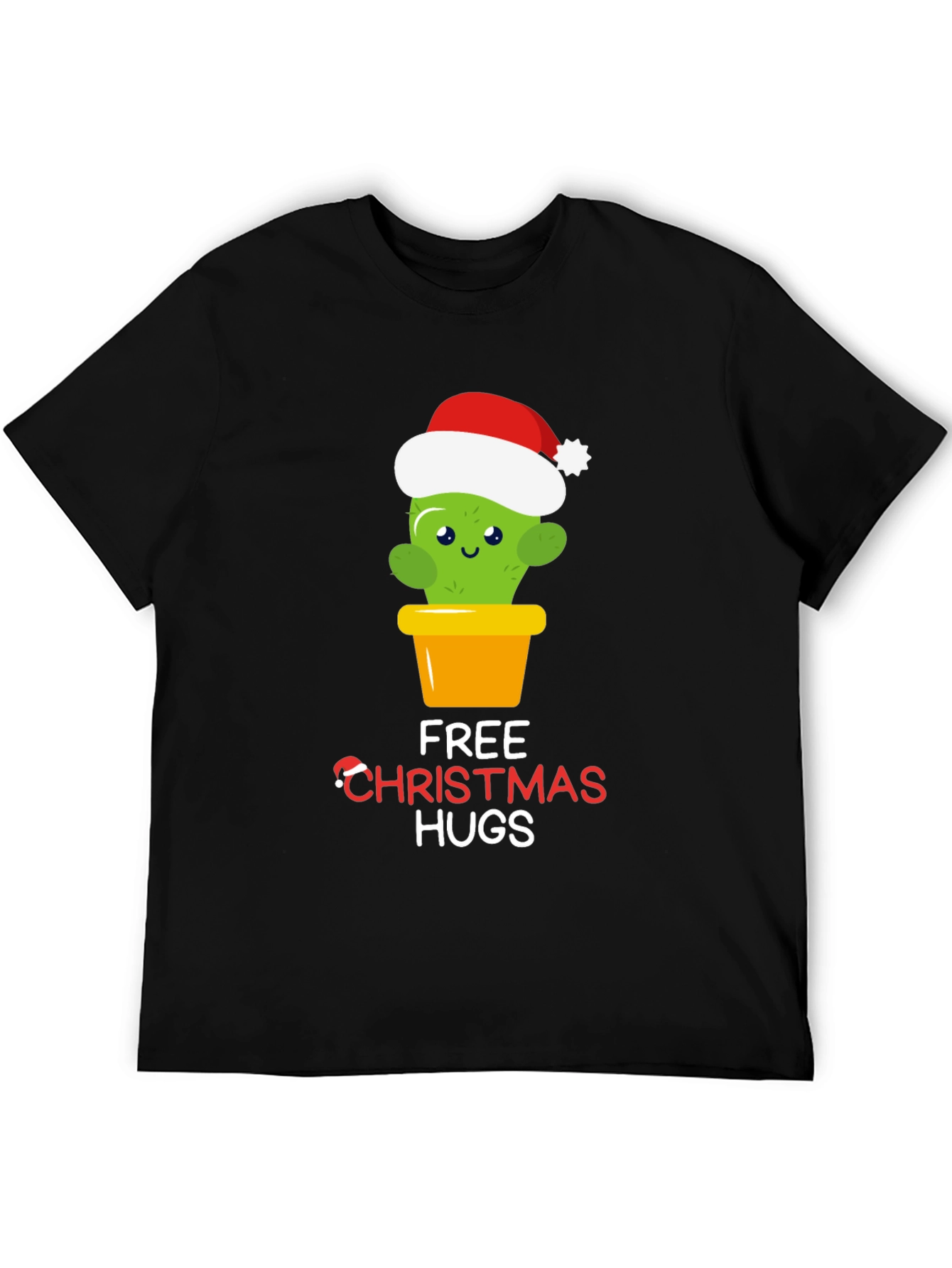 Funny Cactus Christmas Hugs T-Shirt