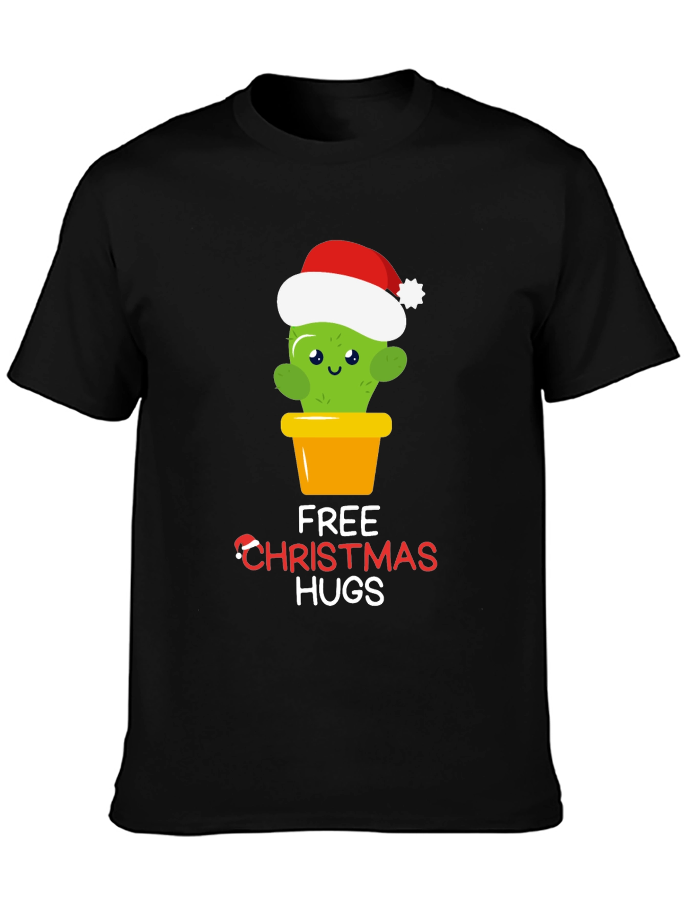 Funny Cactus Christmas Hugs T-Shirt
