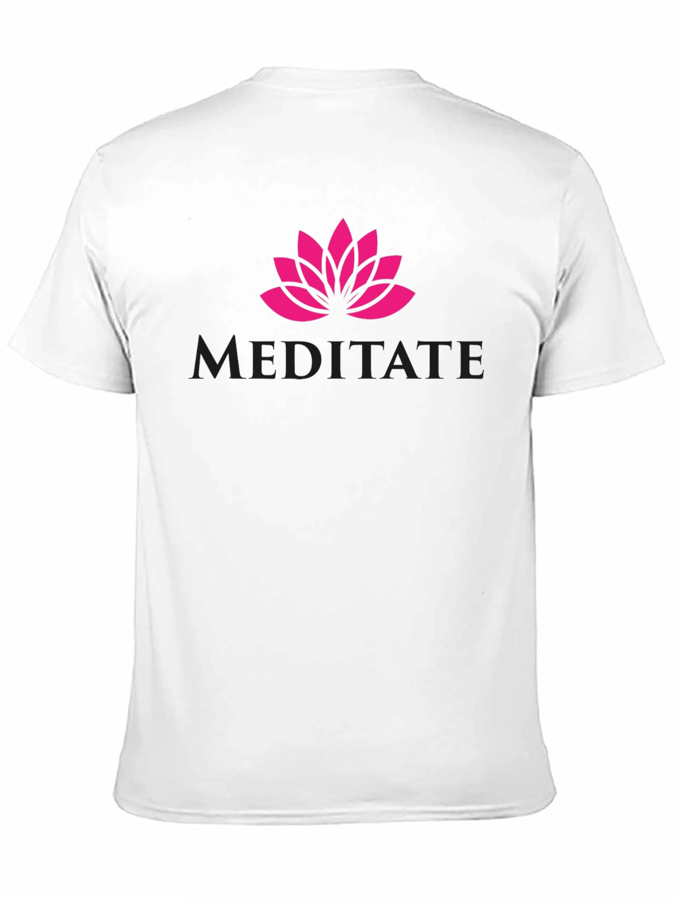 Meditate Lotus Flower Graphic Tee - Relaxed Fit