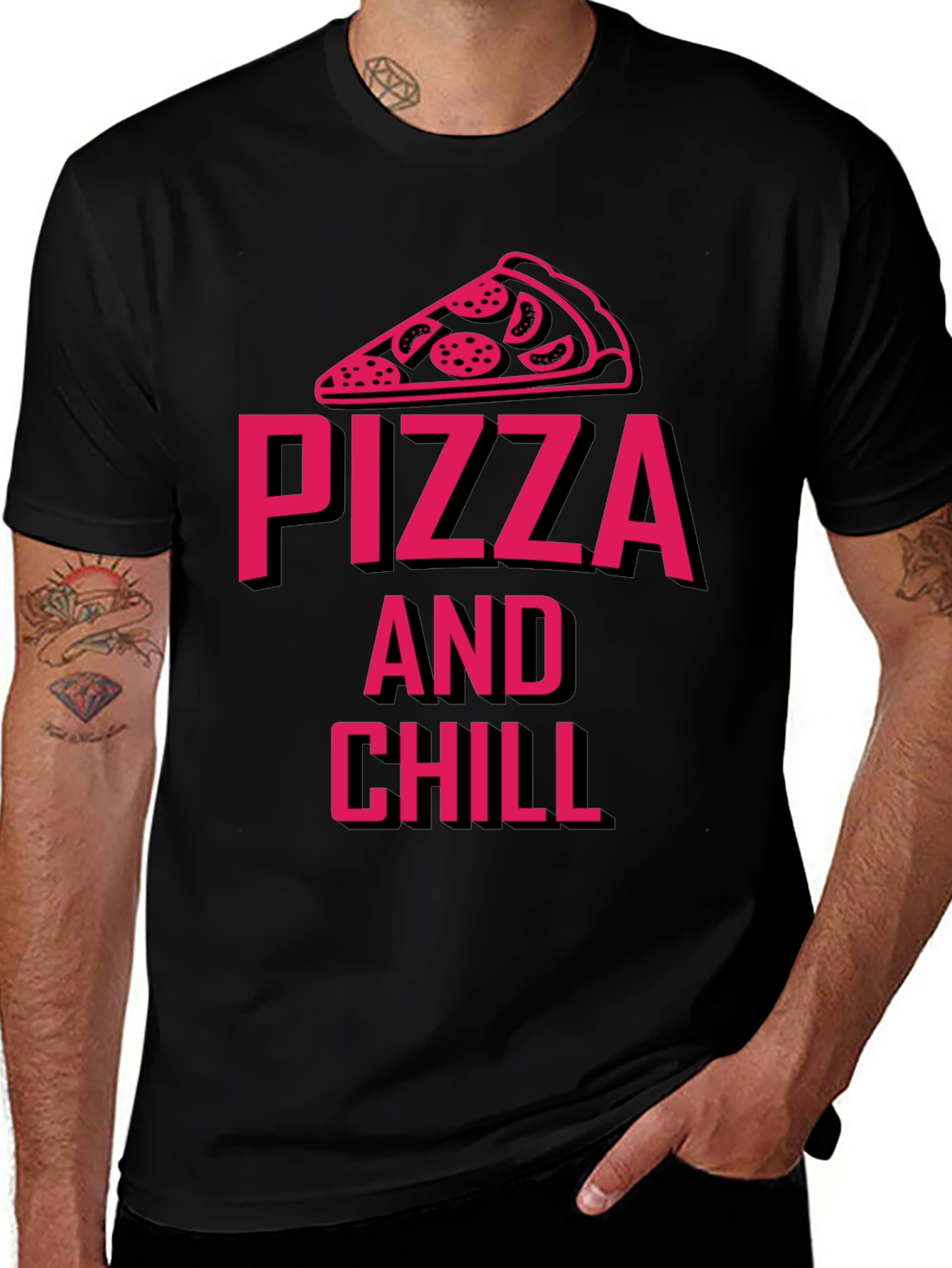 Pizza and Chill Graphic Tee - Unisex
