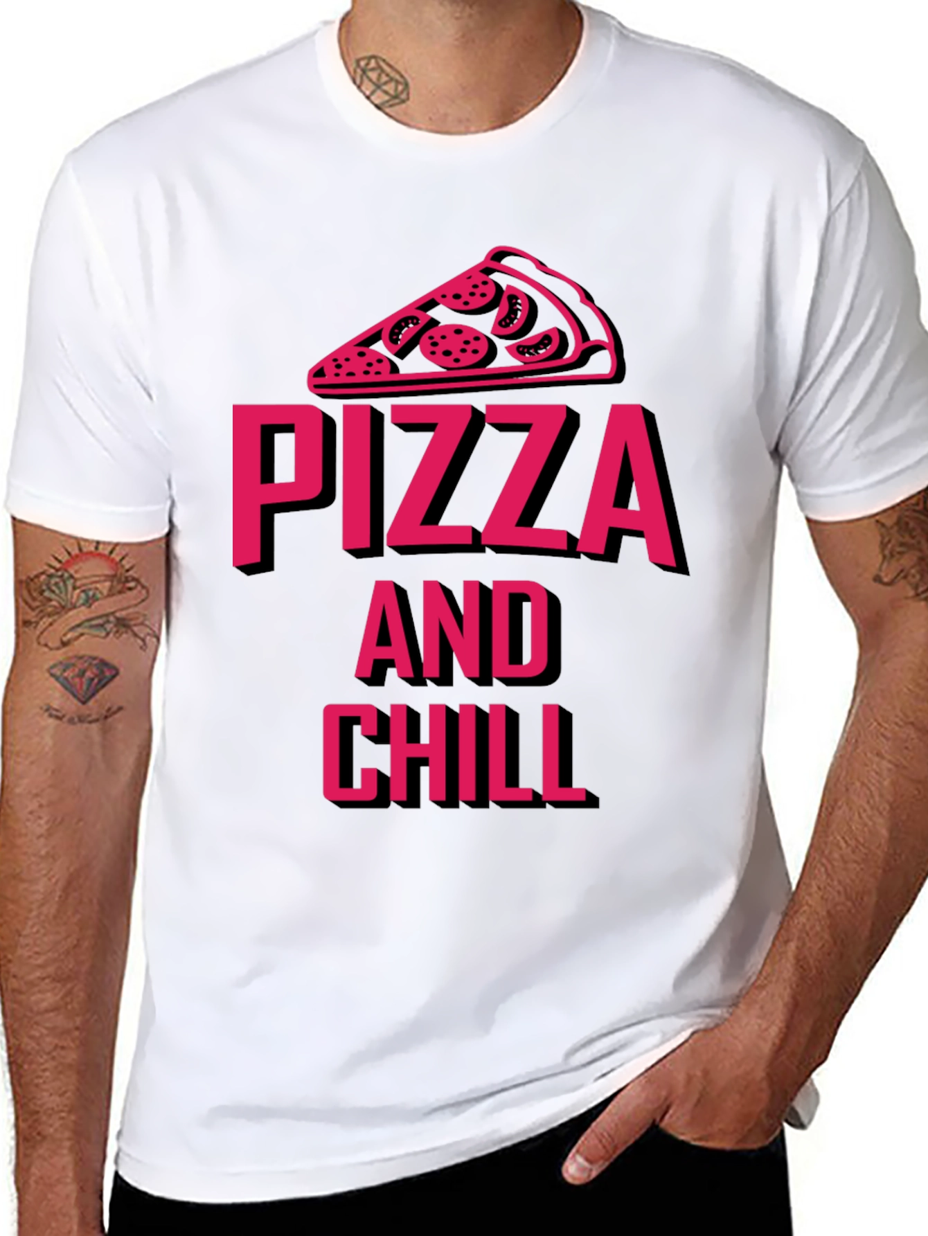 Pizza and Chill Graphic Tee - Unisex
