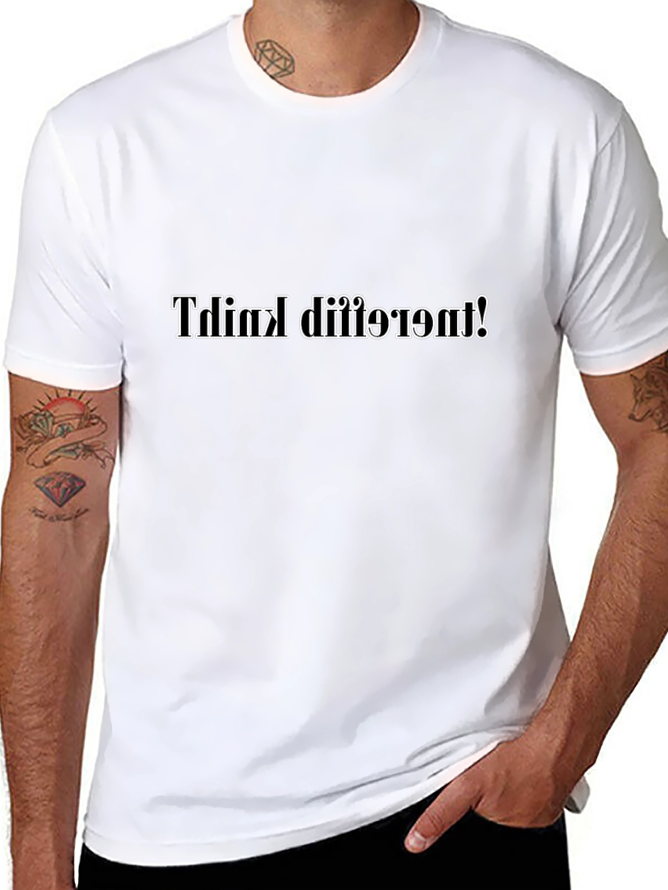 Think Different Inverted Black T-Shirt