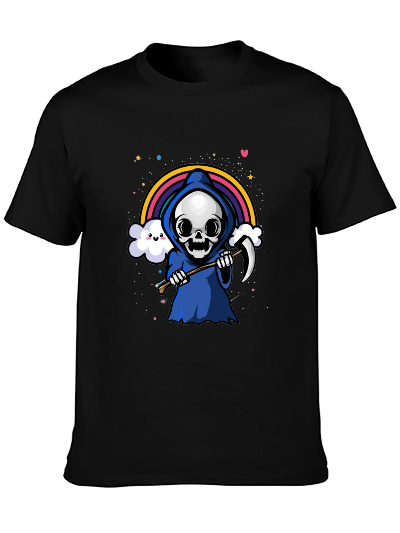 Kawaii Grim Reaper Rainbow T-Shirt