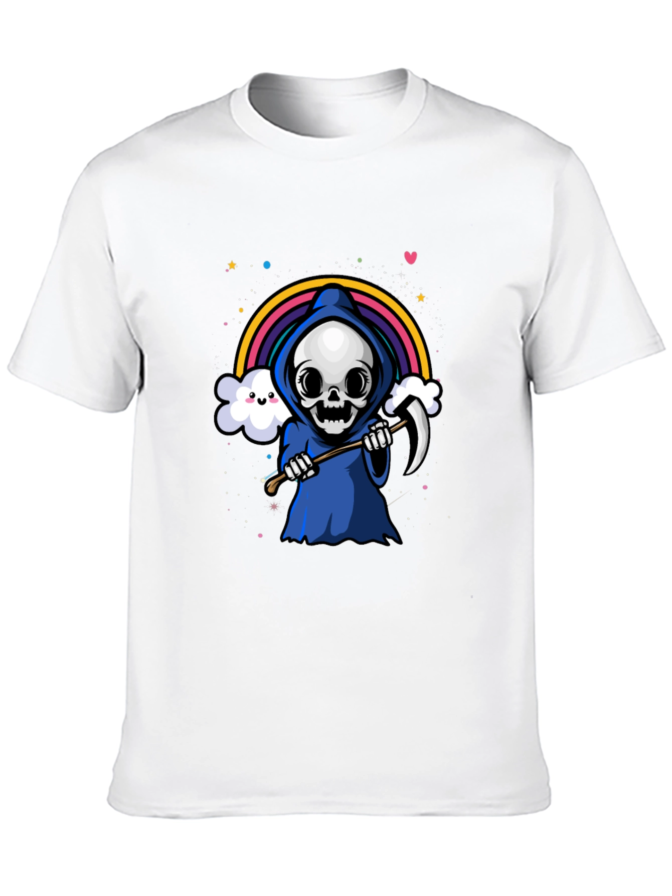 Kawaii Grim Reaper Rainbow T-Shirt