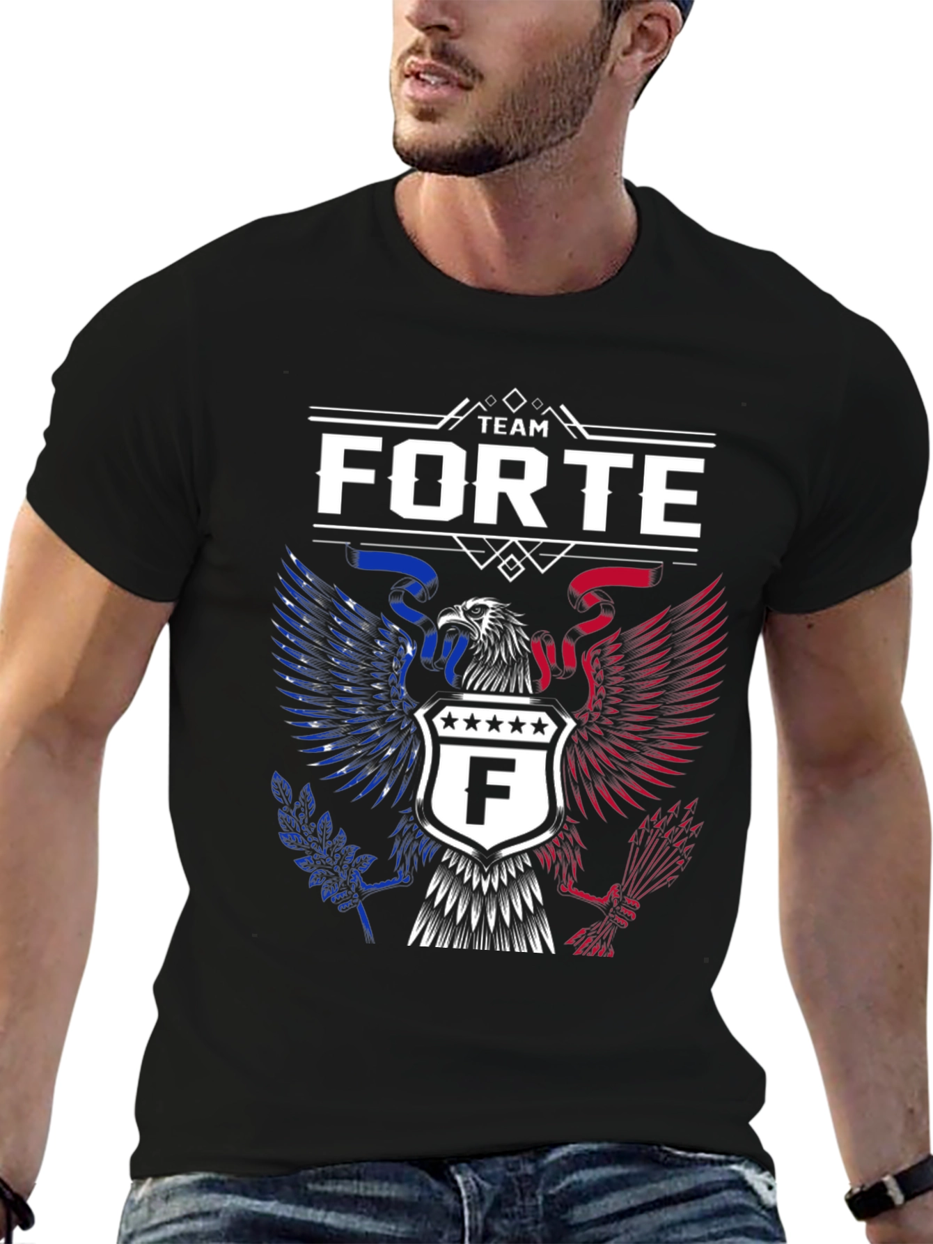 Team Forte Graphic T-Shirt - Patriotic Eagle Design