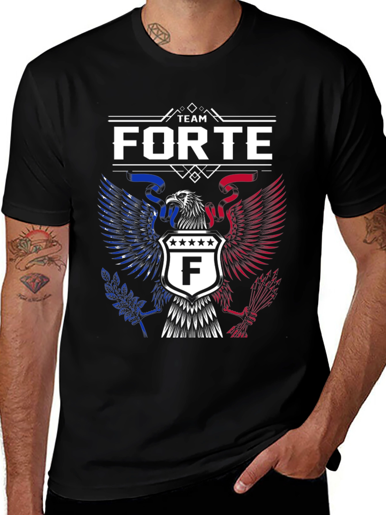 Team Forte Graphic T-Shirt - Patriotic Eagle Design