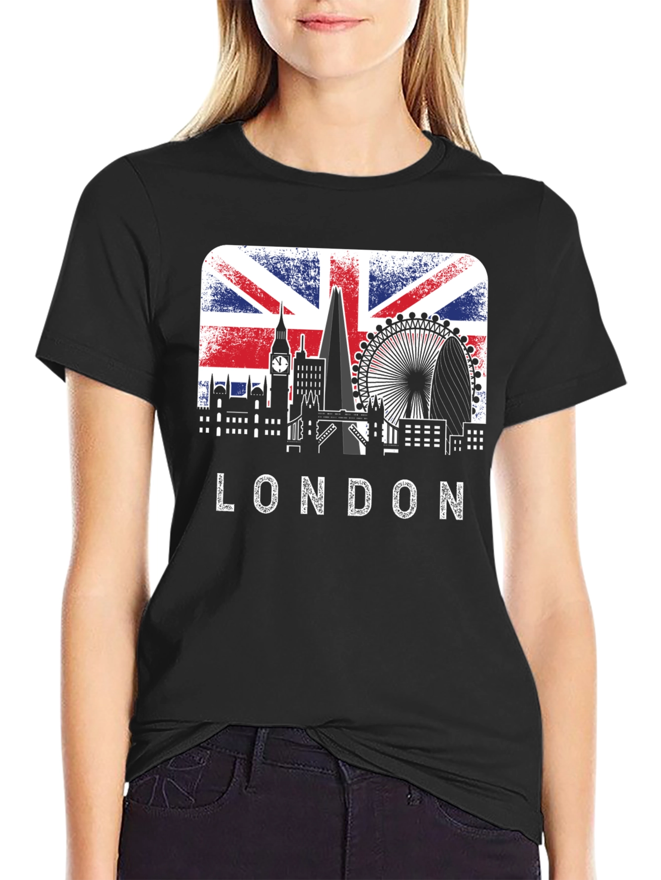 London Skyline Union Jack Graphic Tee