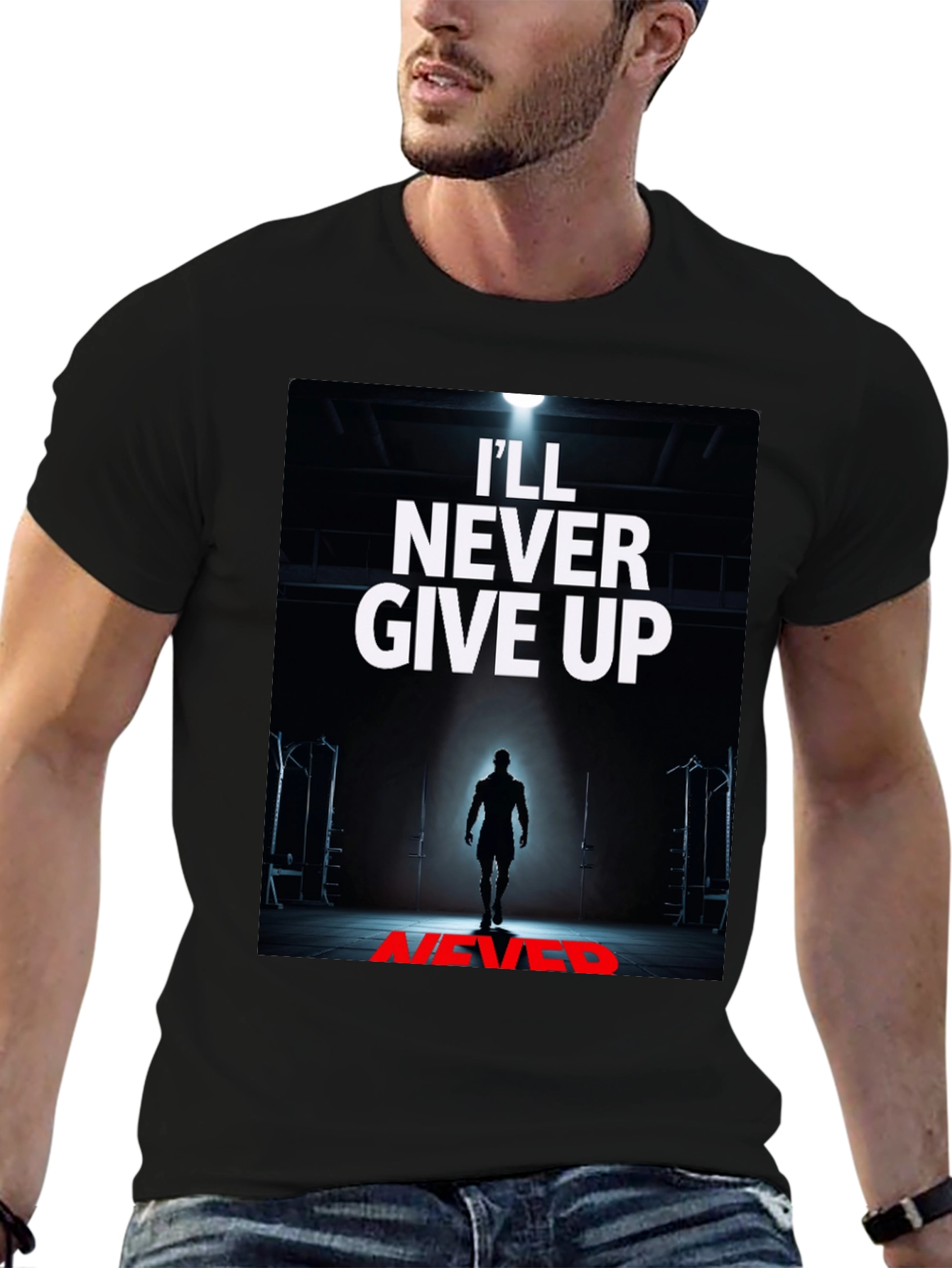 Never Give Up Graphic Tee - Motivation Shirt