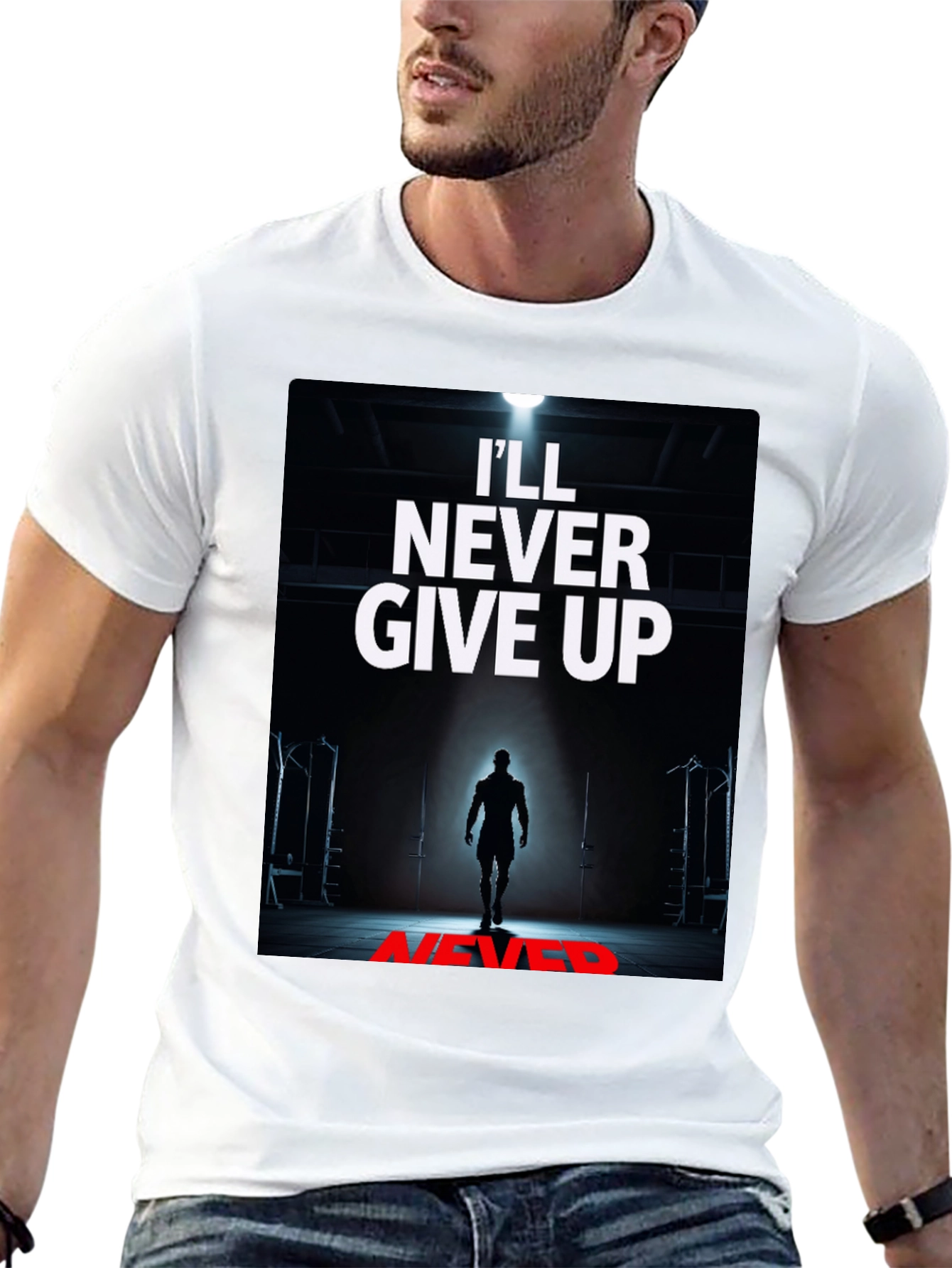 Never Give Up Graphic Tee - Motivation Shirt