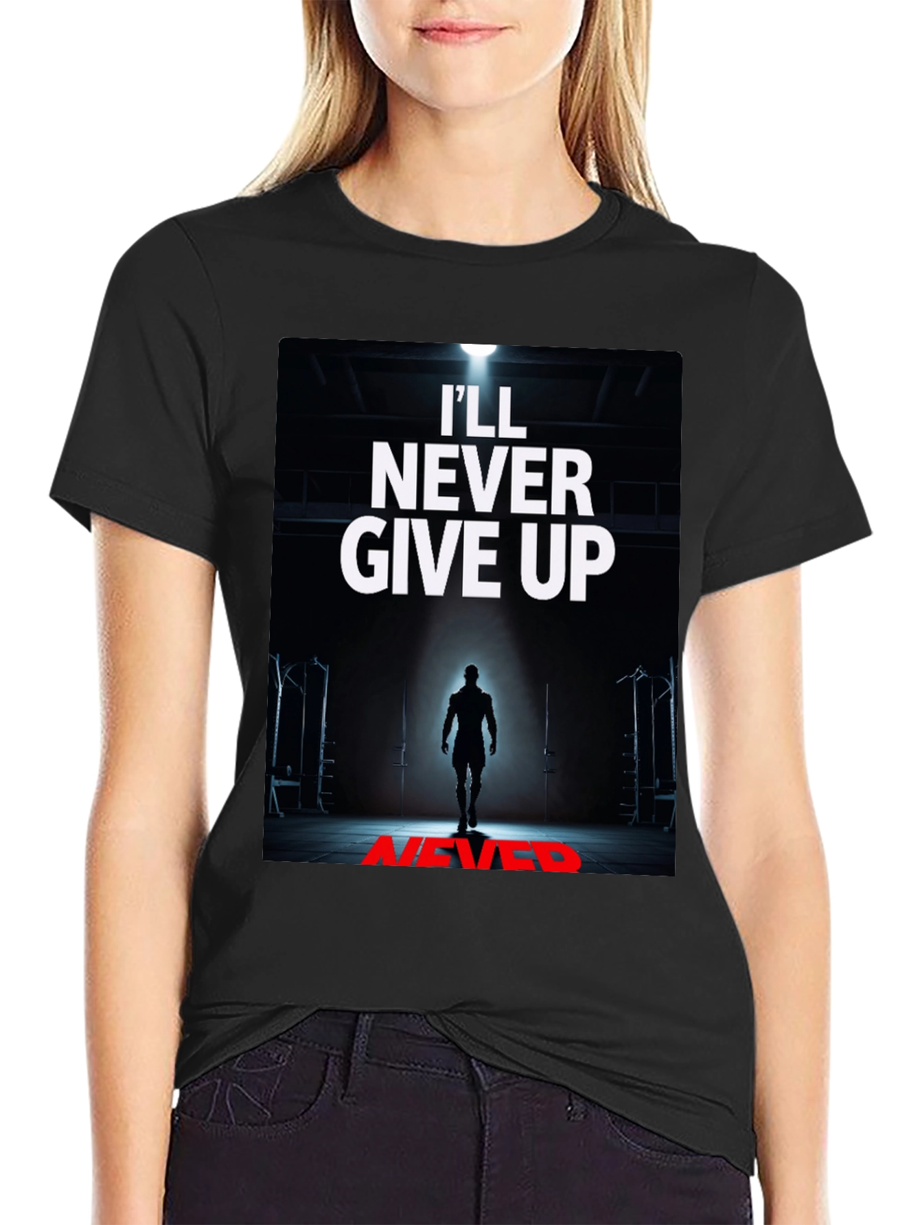 Never Give Up Graphic Tee - Motivation Shirt