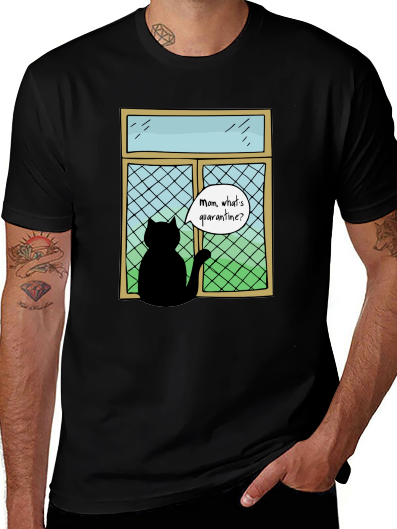 Quarantine Cat T-Shirt - Funny Cat Lover Tee