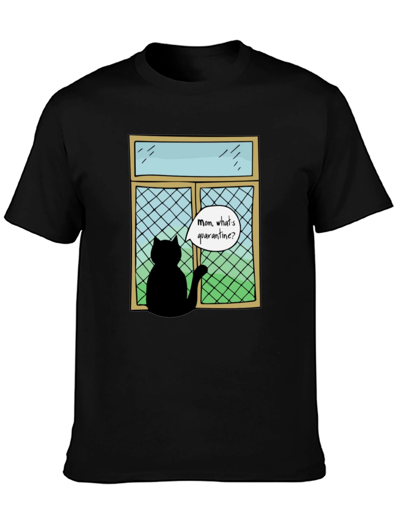 Quarantine Cat T-Shirt - Funny Cat Lover Tee