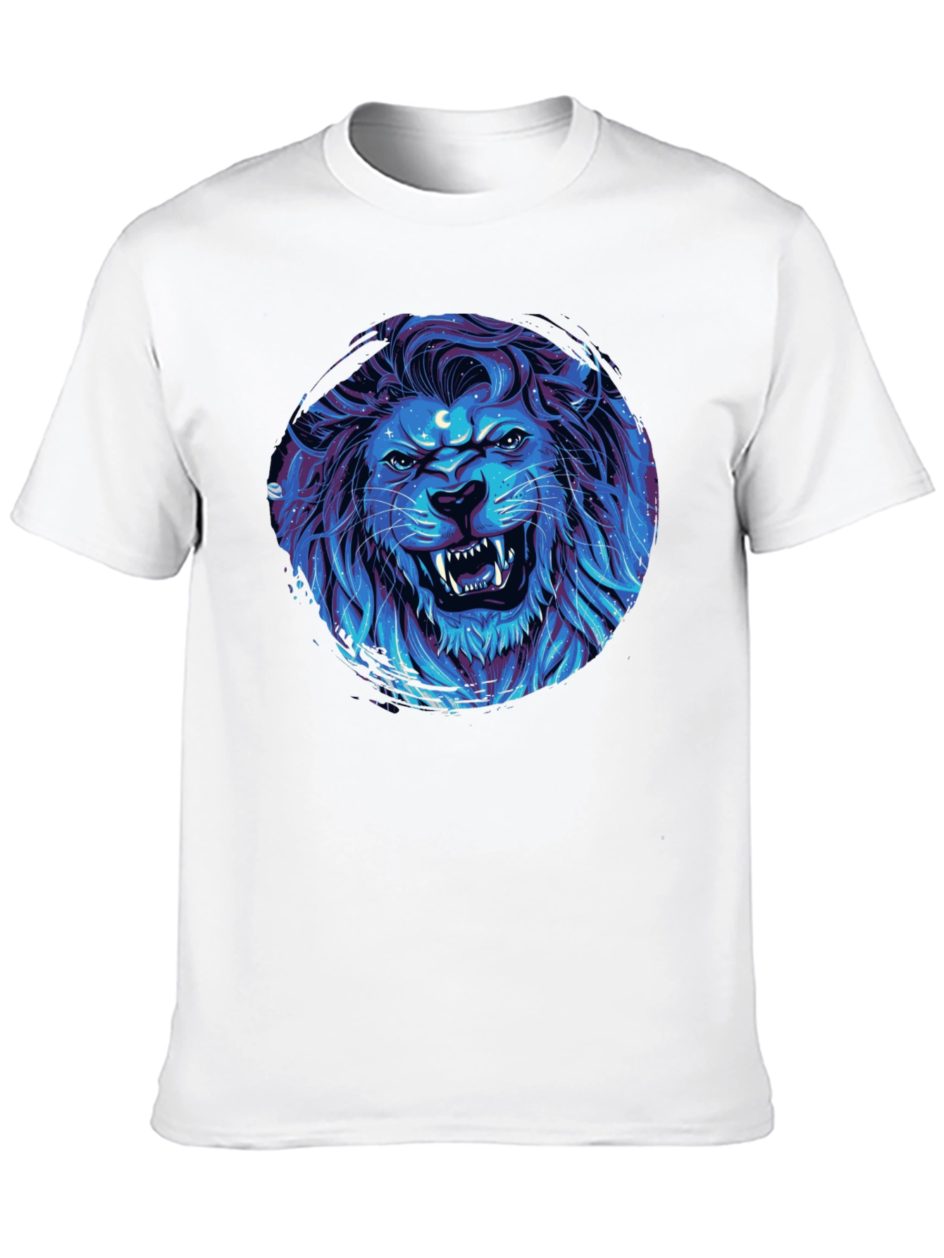 Lion Galaxy Black T-Shirt
