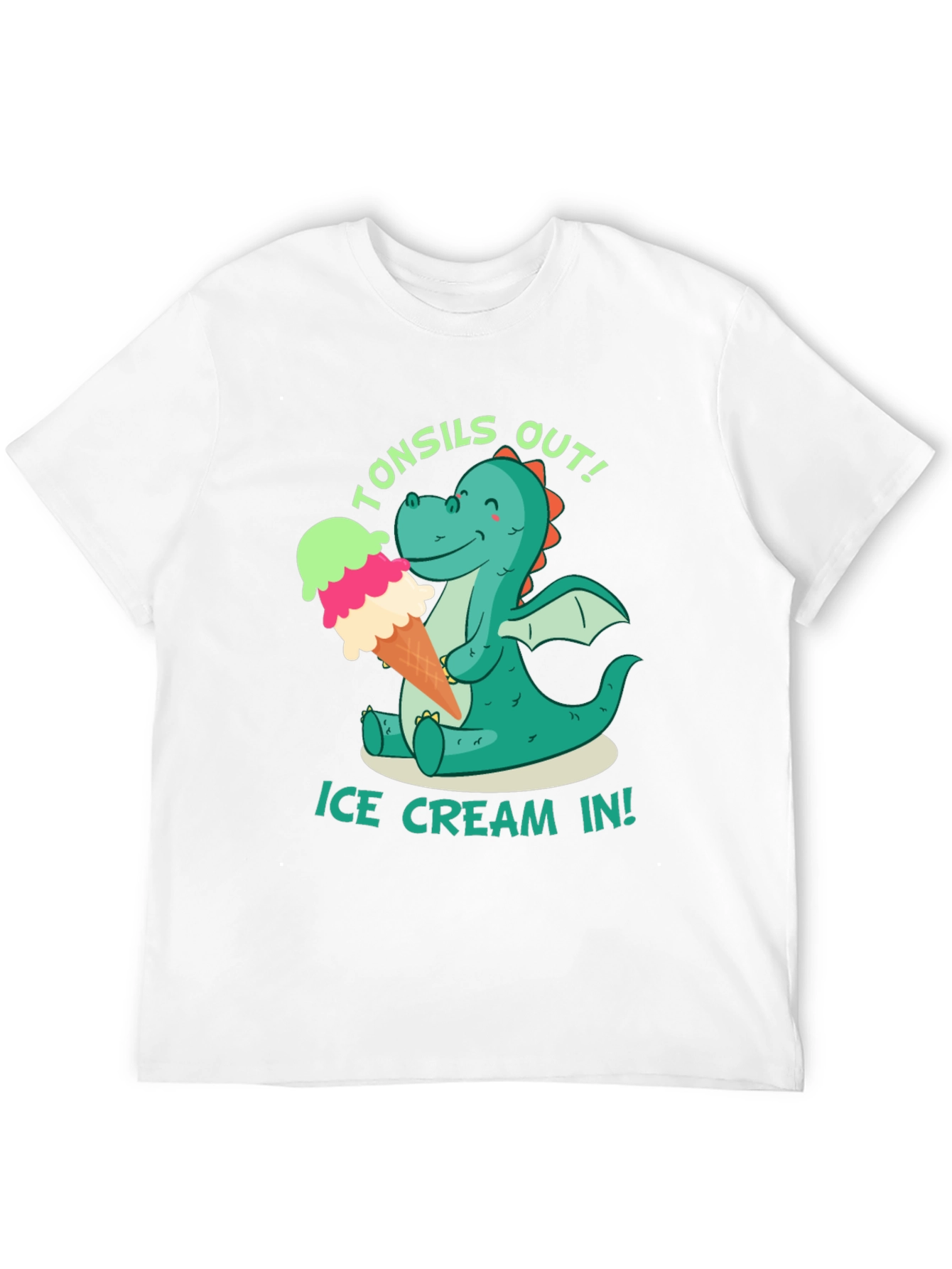 Tonsils Out! Ice Cream In! Black T-Shirt