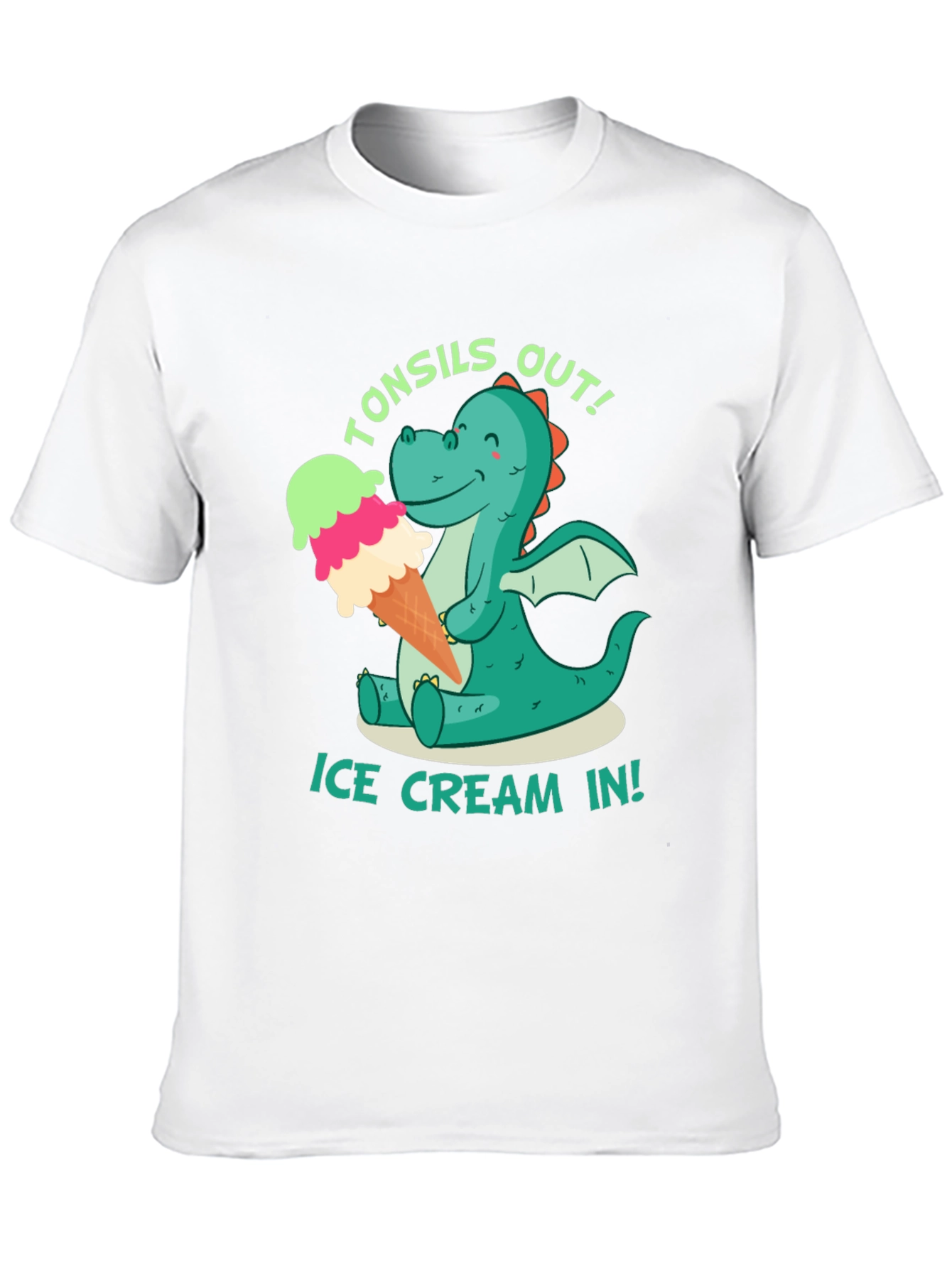 Tonsils Out! Ice Cream In! Black T-Shirt