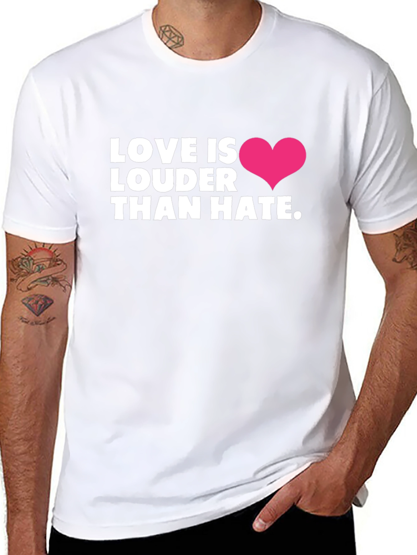 Love Is Louder Than Hate T-Shirt - Black