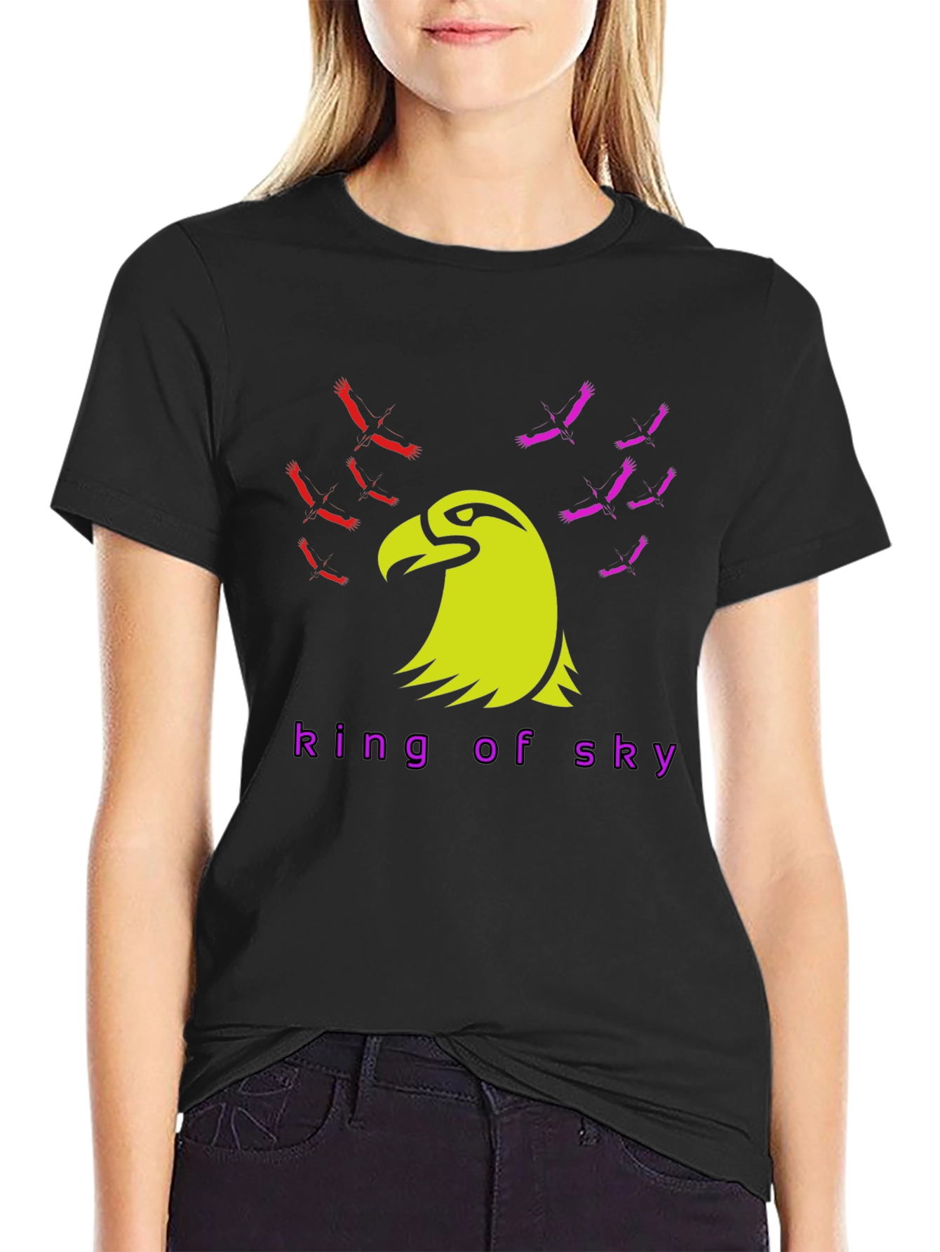 King of Sky Eagle Graphic Print T-Shirt